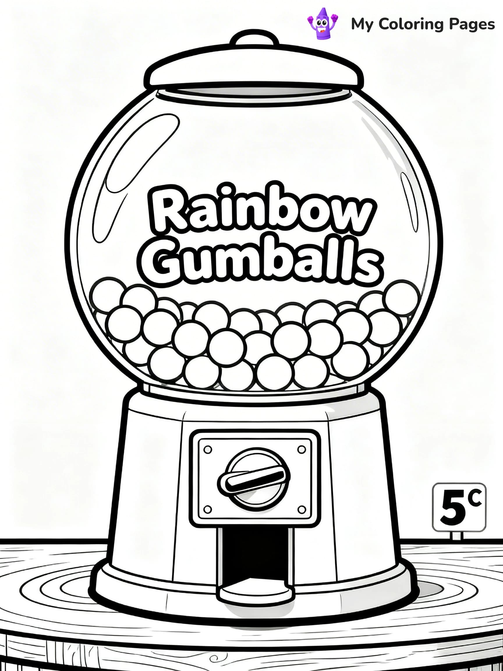 Gumball Machine Coloring Pages - 7