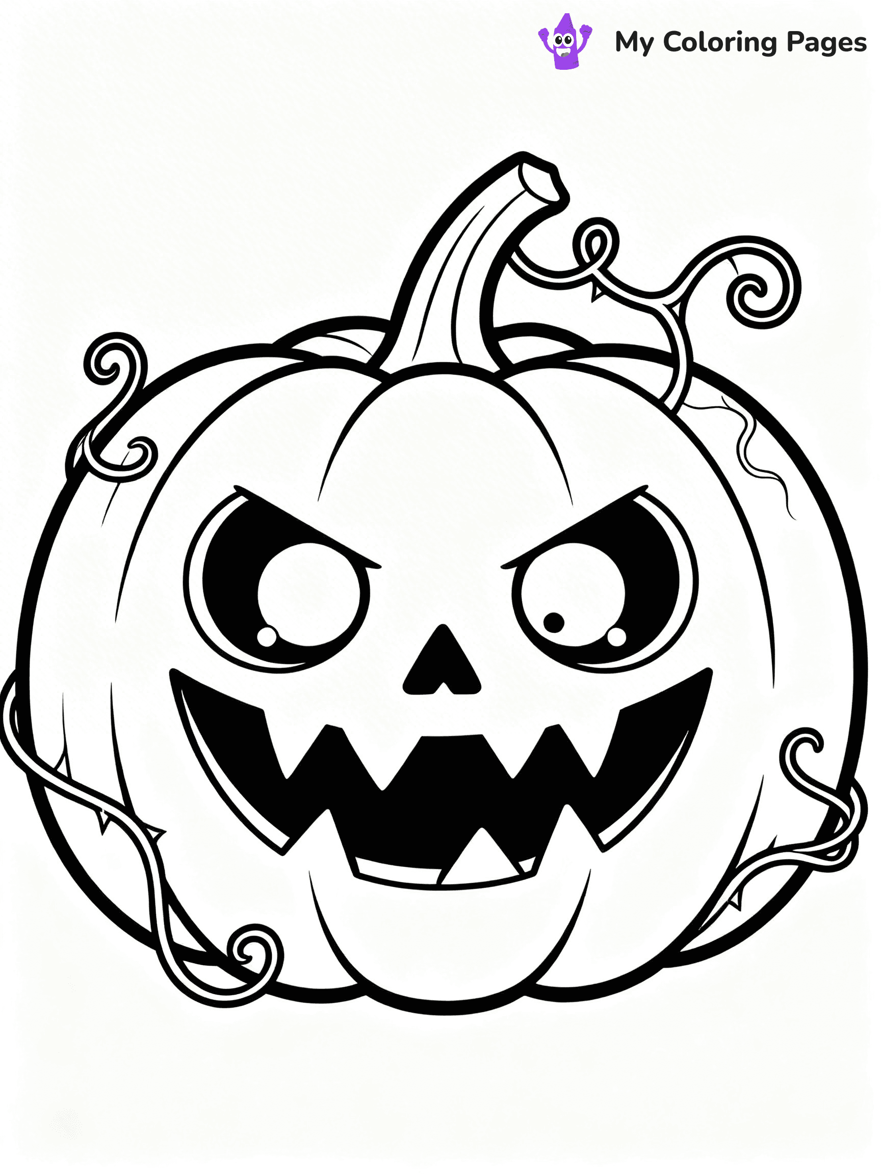 Scary Pumpkin Coloring Pages - 62