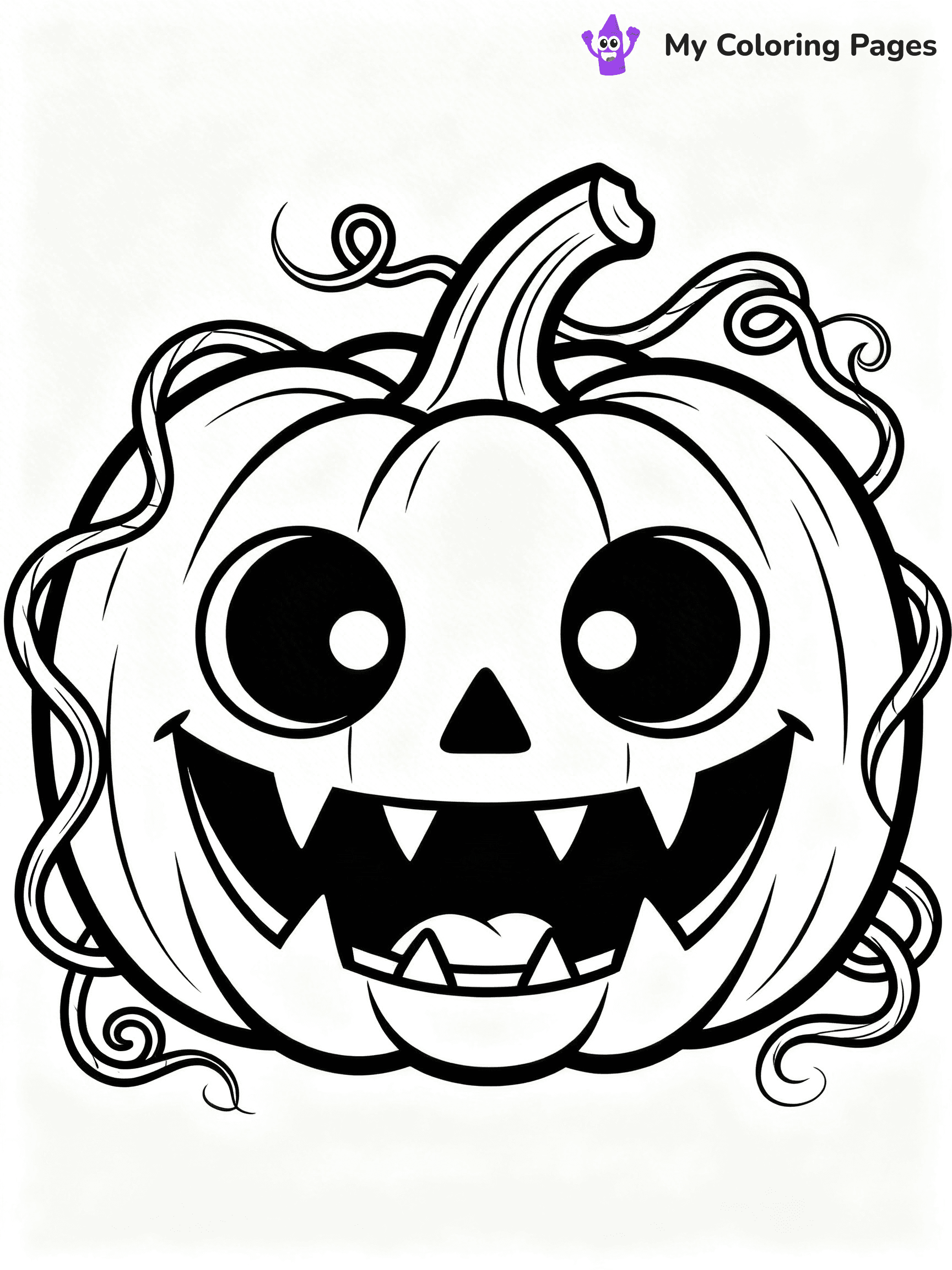 Scary Pumpkin Coloring Pages - 61