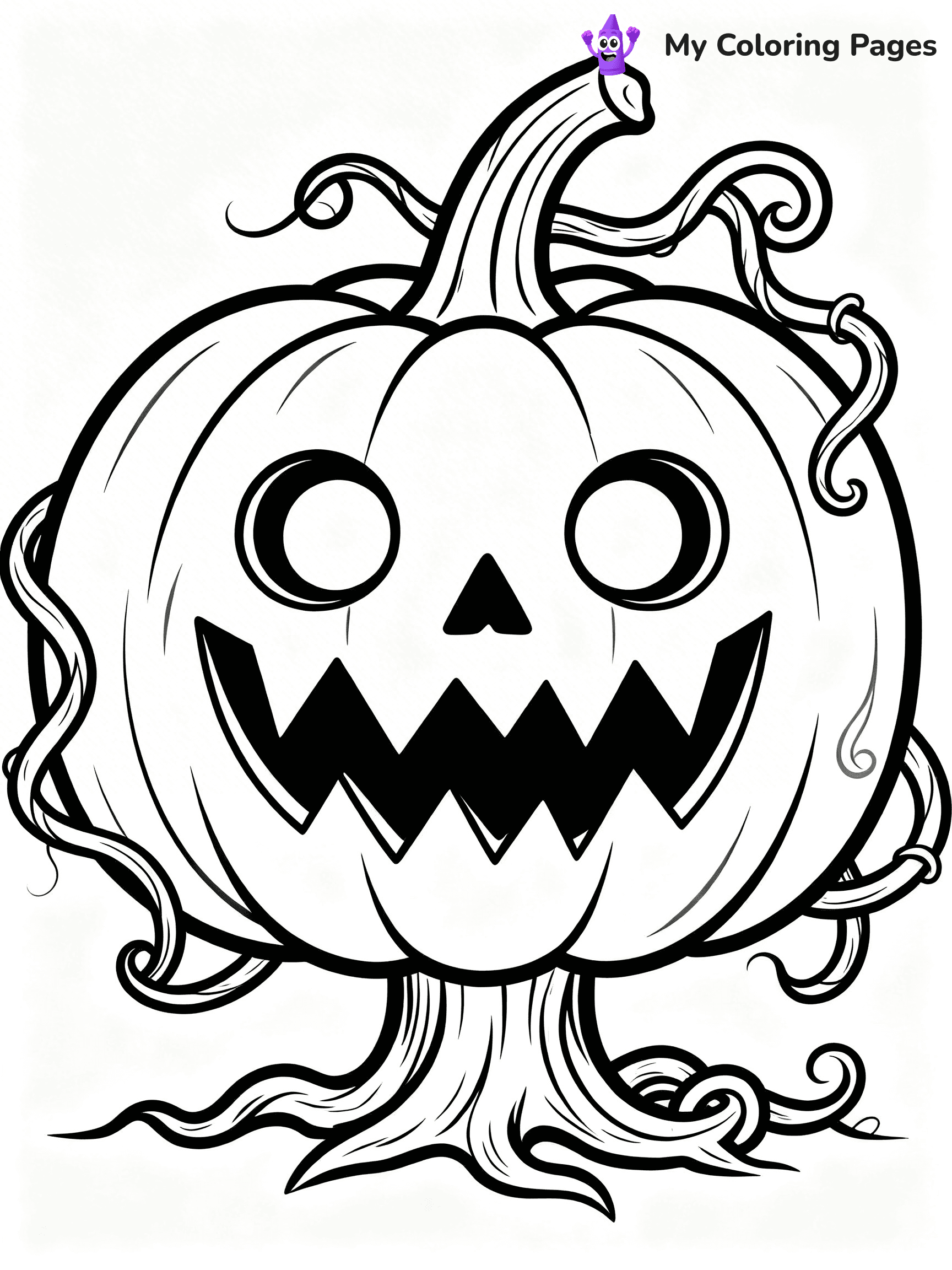 Scary Pumpkin Coloring Pages - 60
