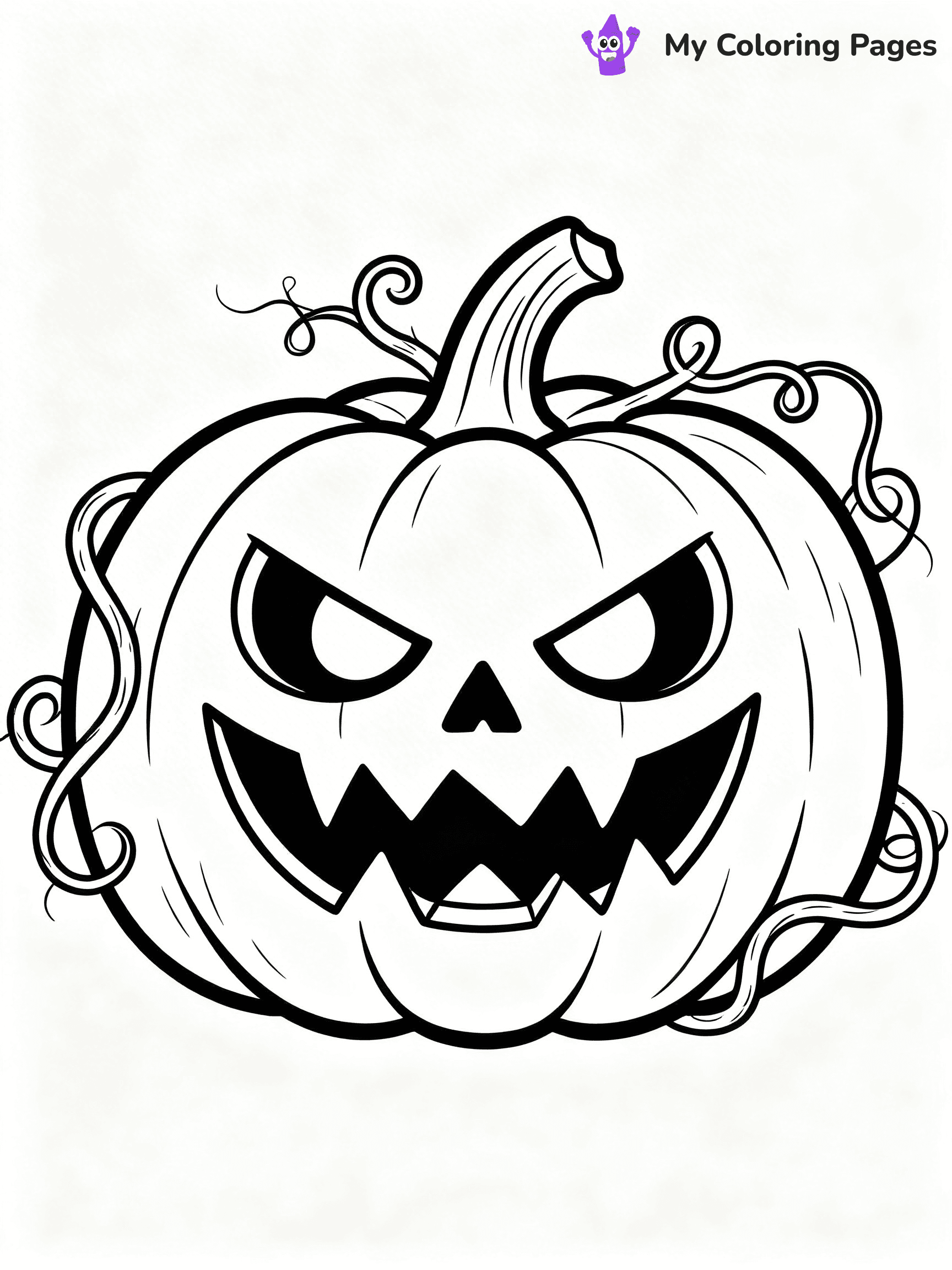 Scary Pumpkin Coloring Pages - 59