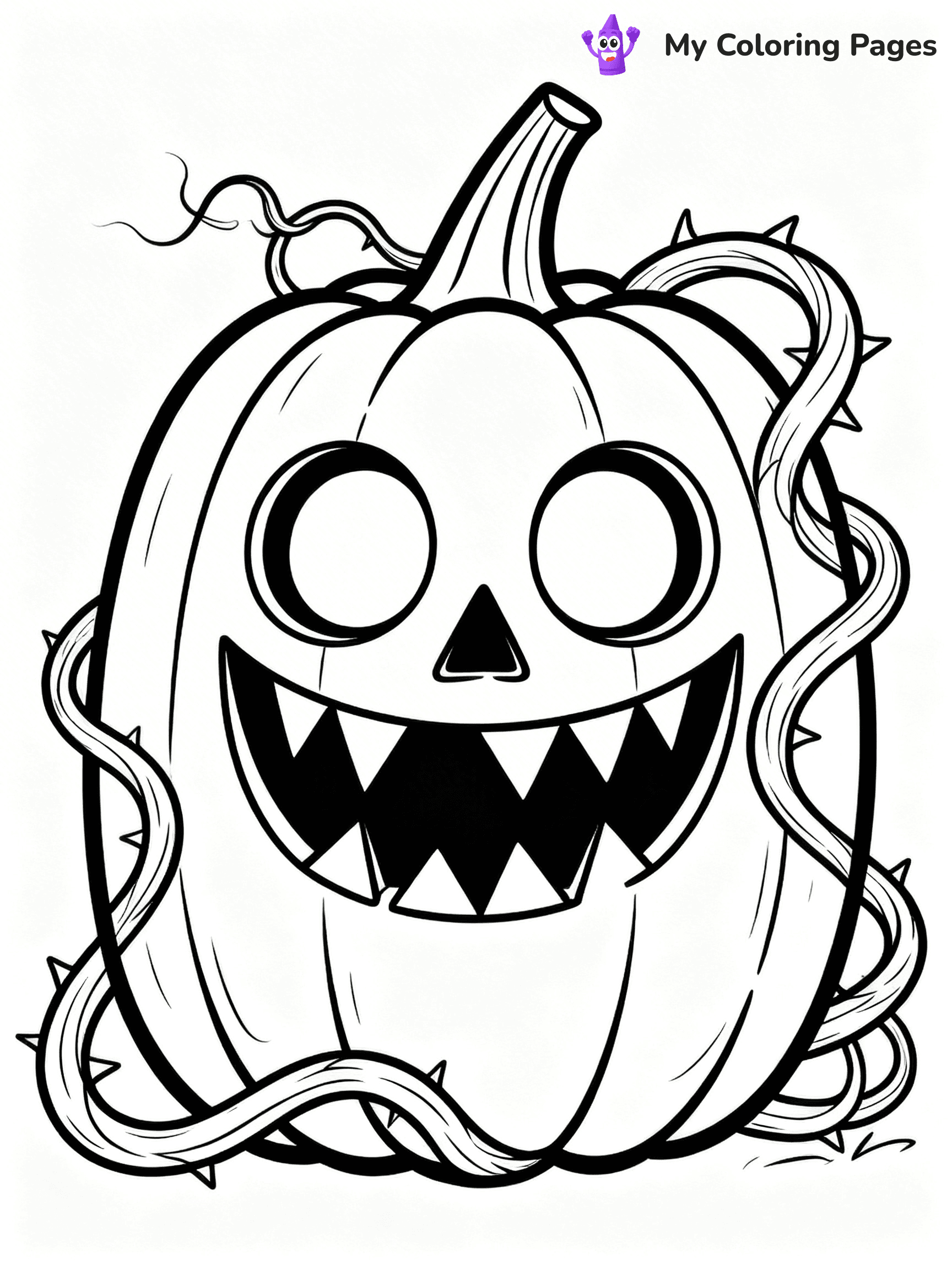 Scary Pumpkin Coloring Pages - 58