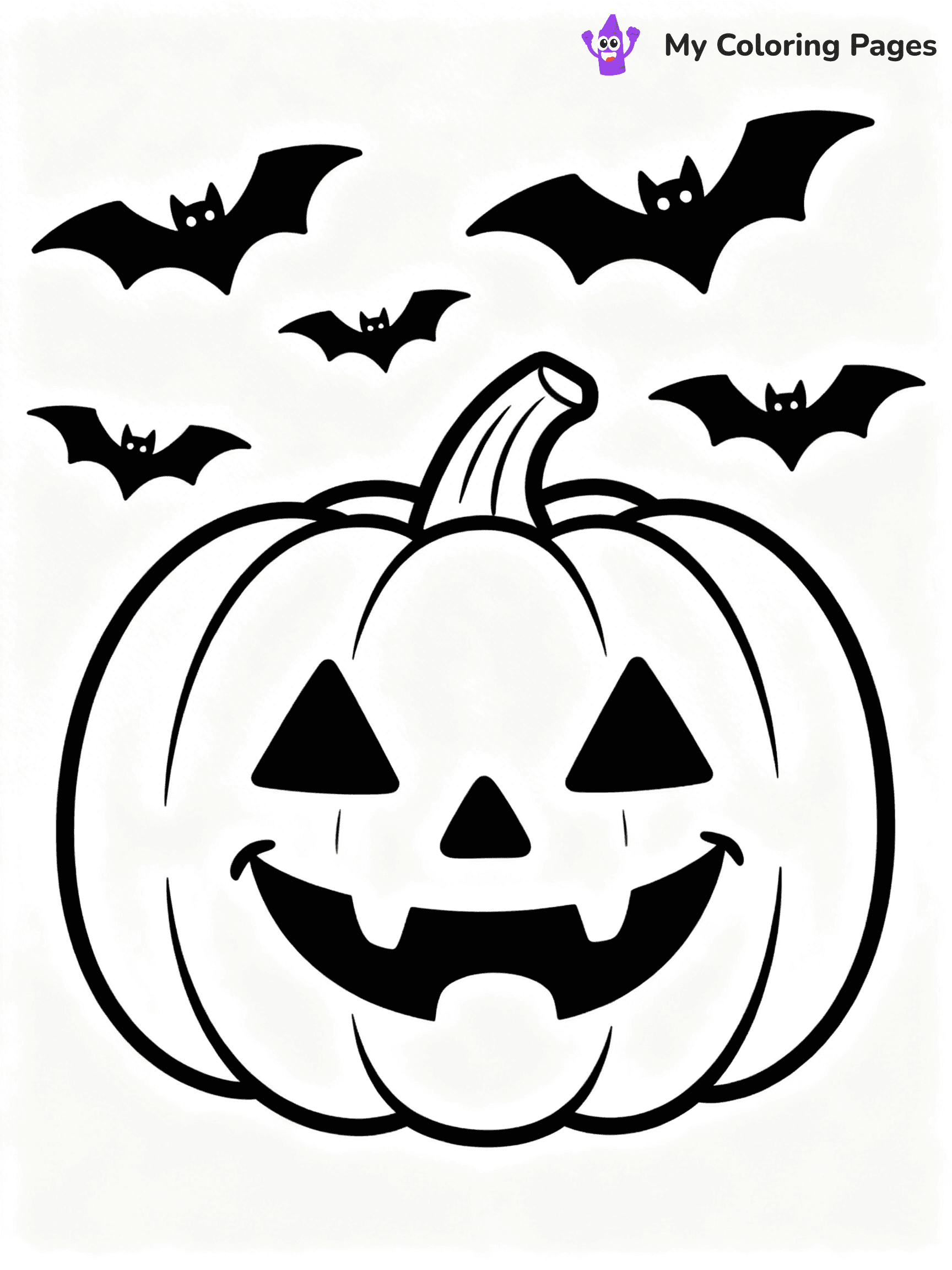 Scary Pumpkin Coloring Pages - 56