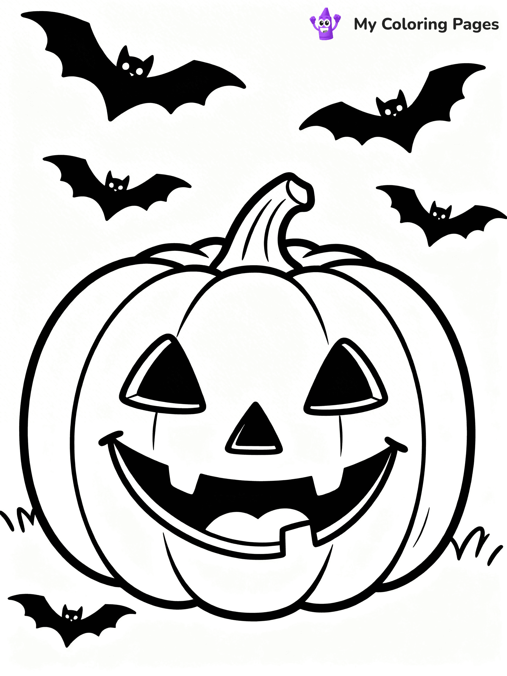 Scary Pumpkin Coloring Pages - 55