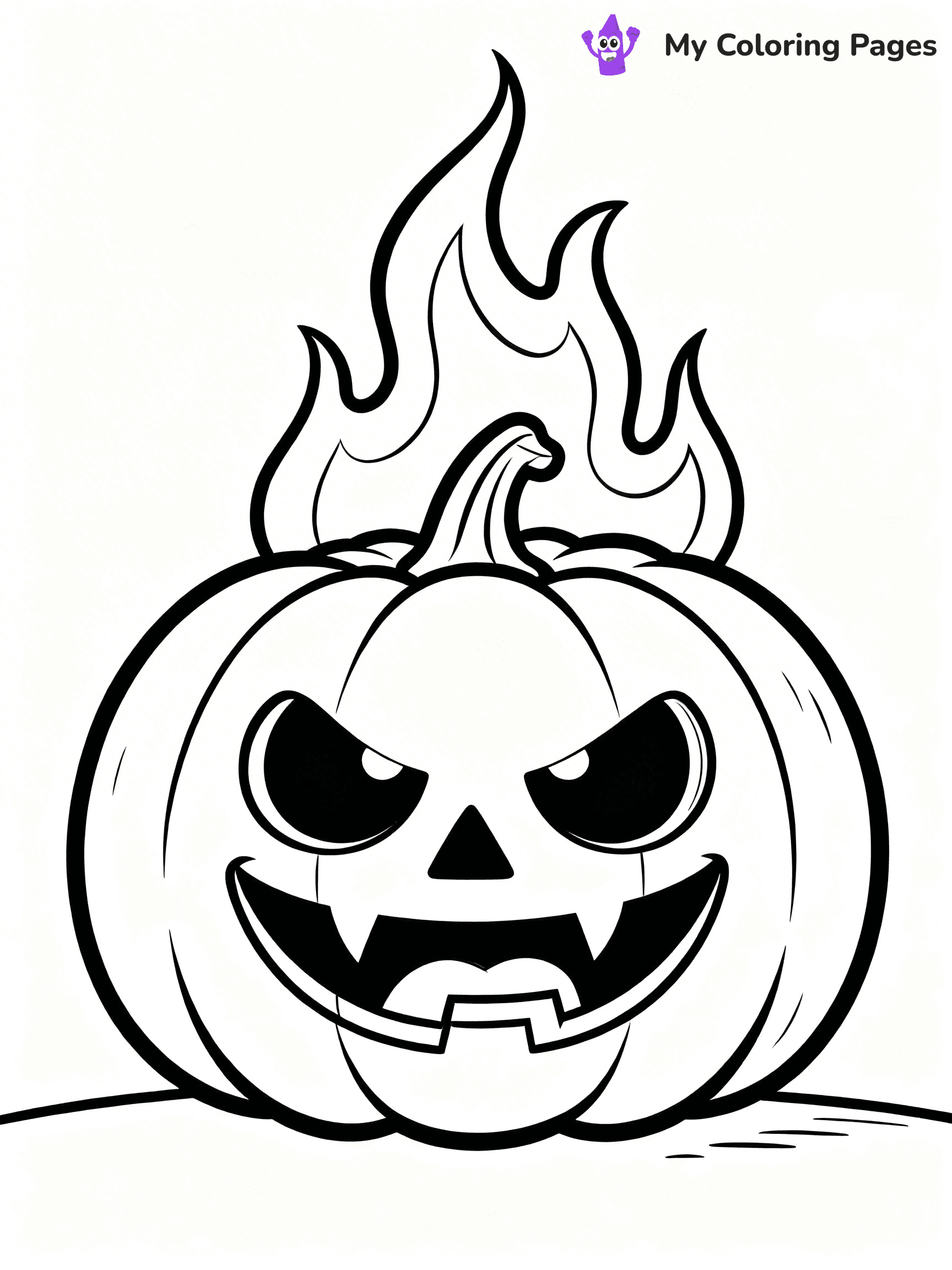 Scary Pumpkin Coloring Pages - 43