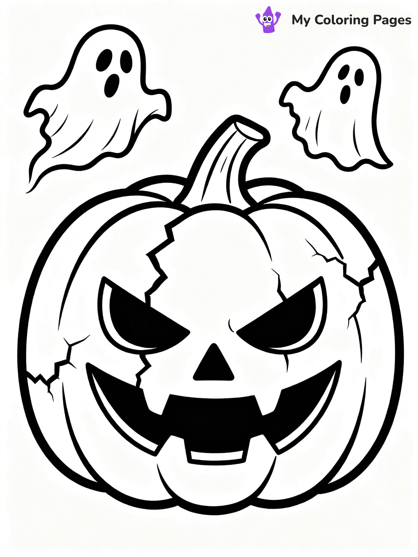 Scary Pumpkin Coloring Pages - 42