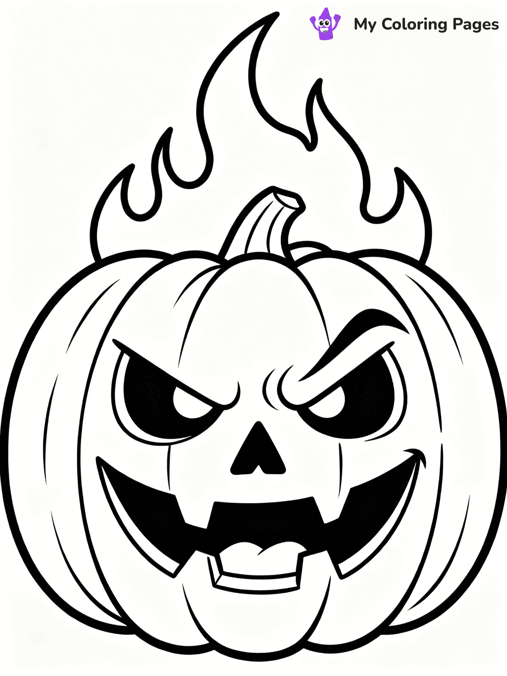 Scary Pumpkin Coloring Pages - 41