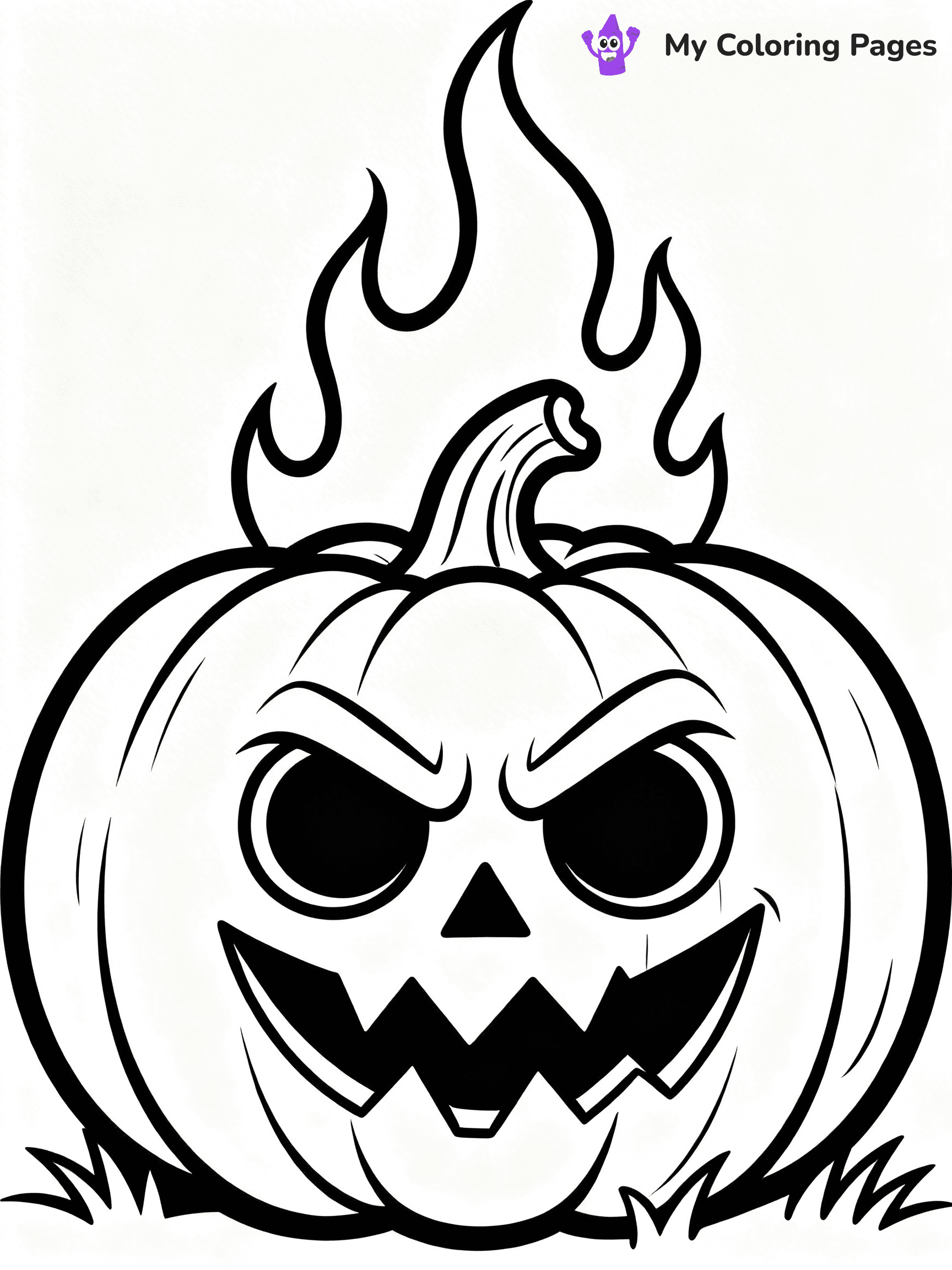 Scary Pumpkin Coloring Pages - 39