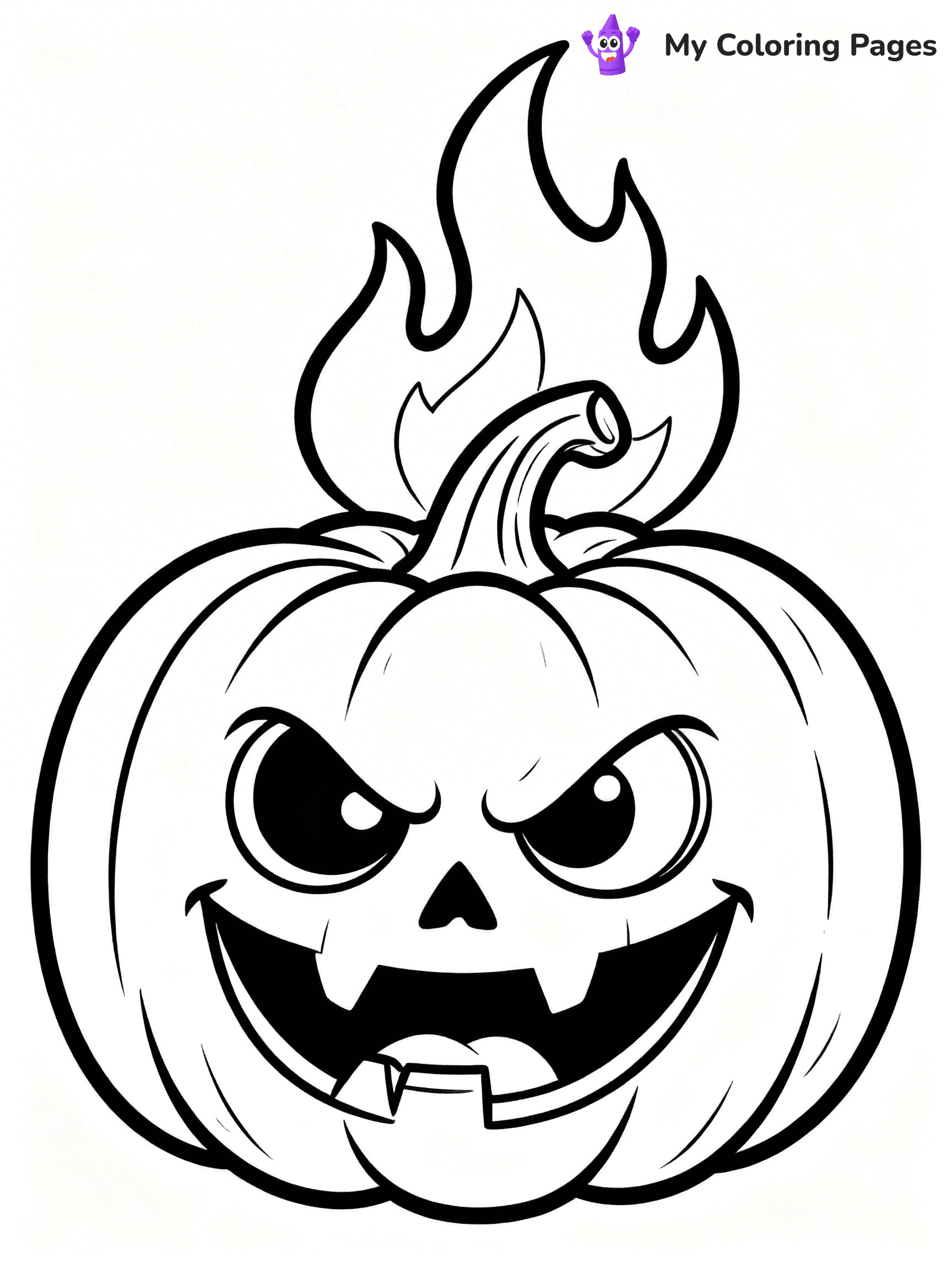 Scary Pumpkin Coloring Pages - 38