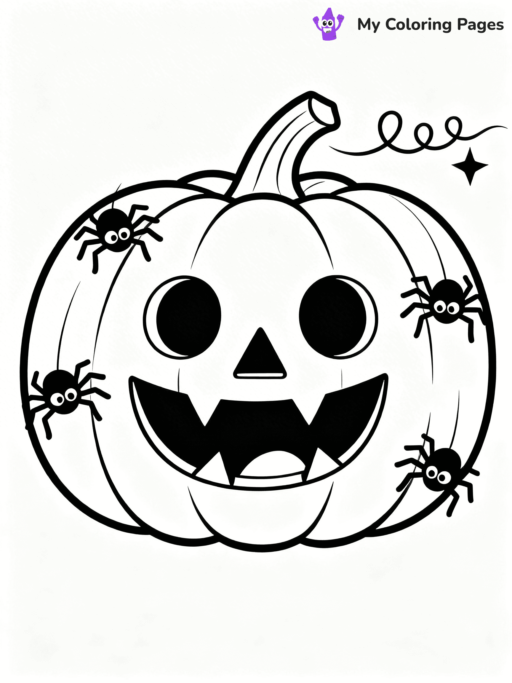 Scary Pumpkin Coloring Pages - 27