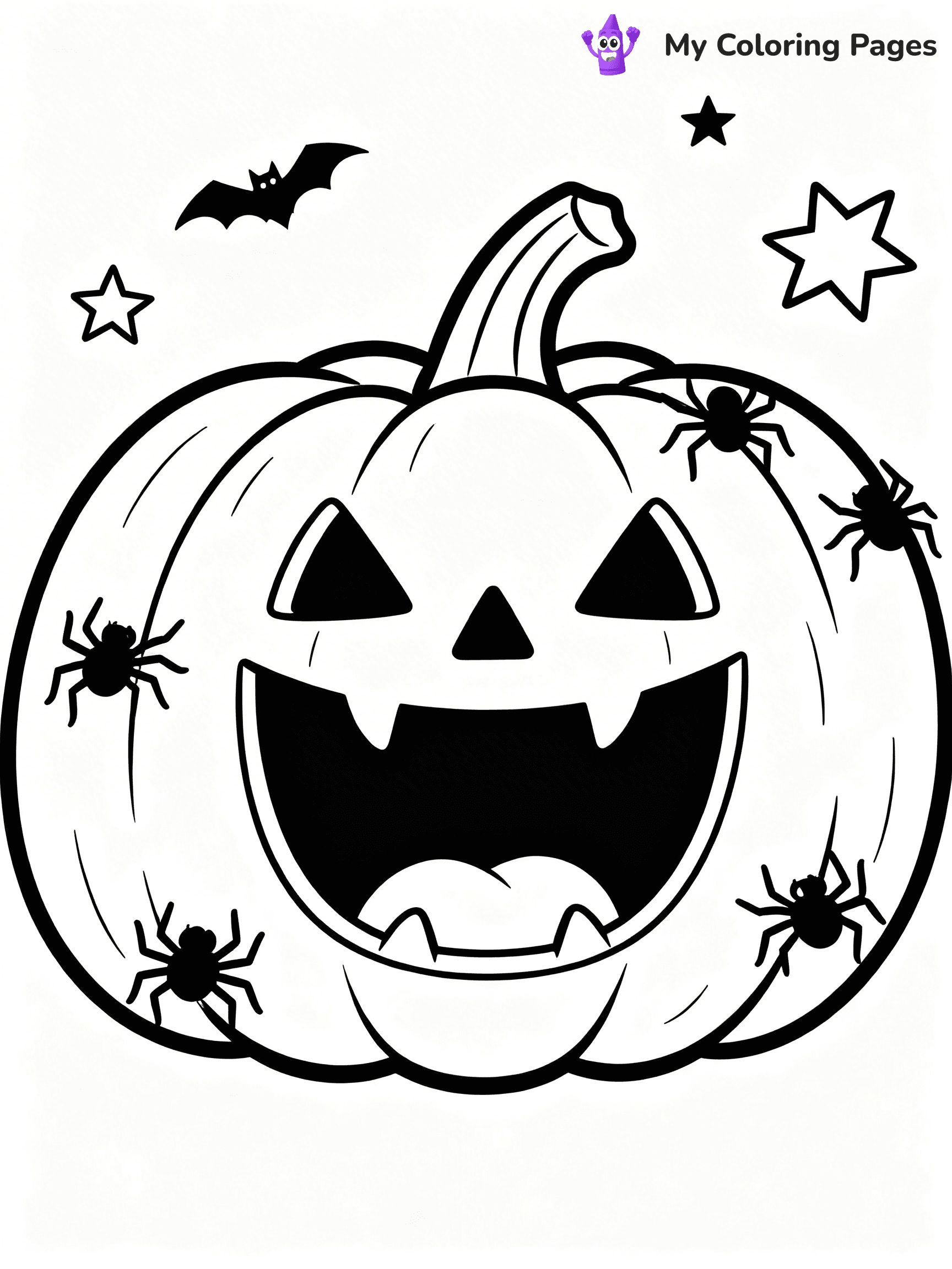 Scary Pumpkin Coloring Pages - 22