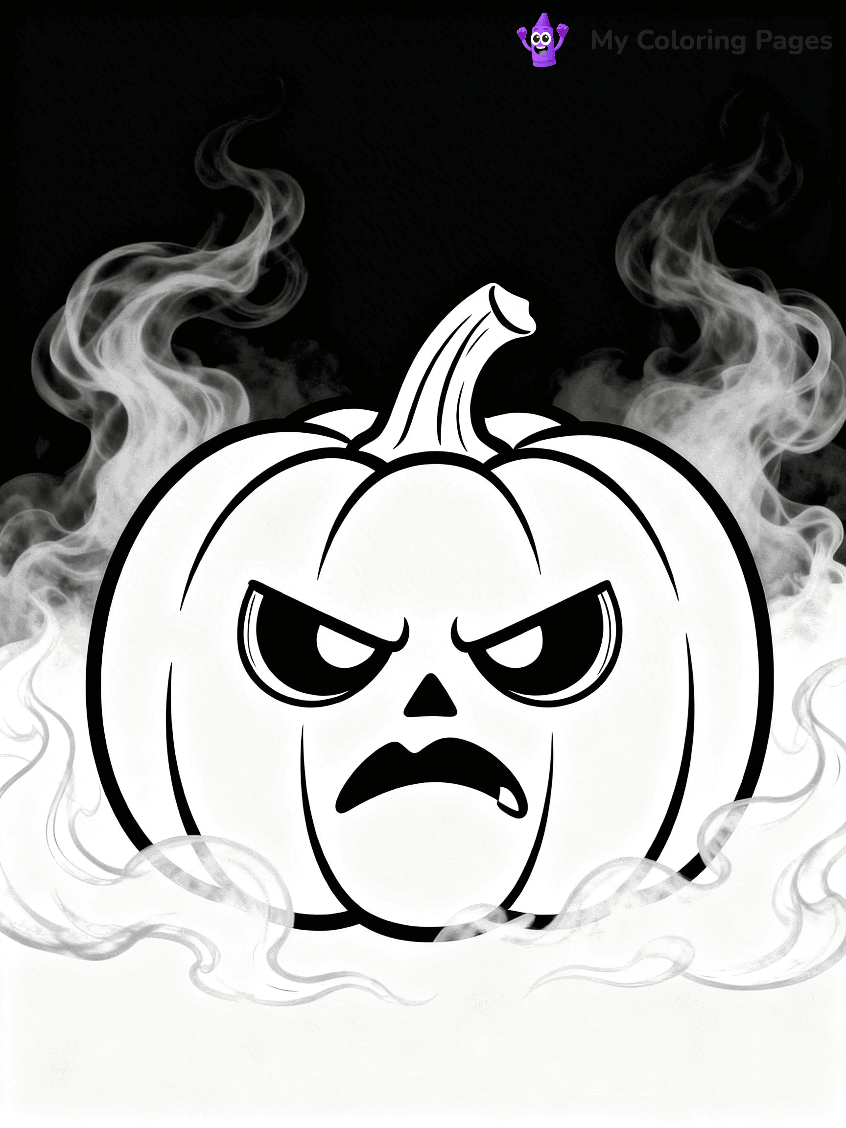 Scary Pumpkin Coloring Pages - 19
