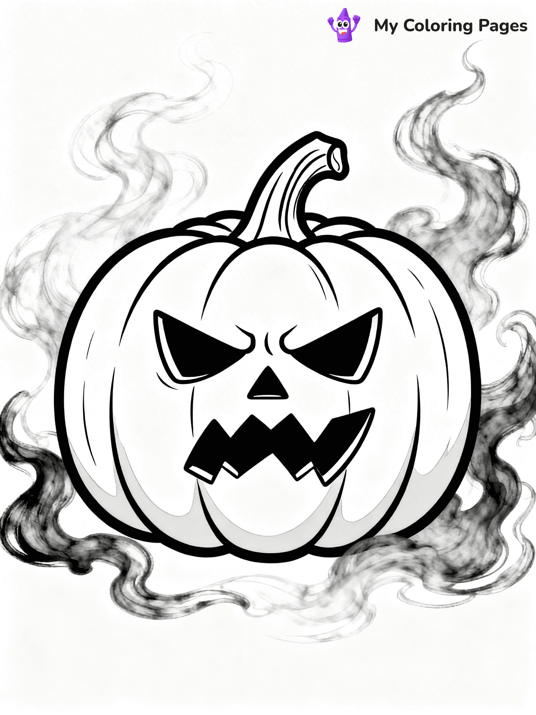 Scary Pumpkin Coloring Pages - 18