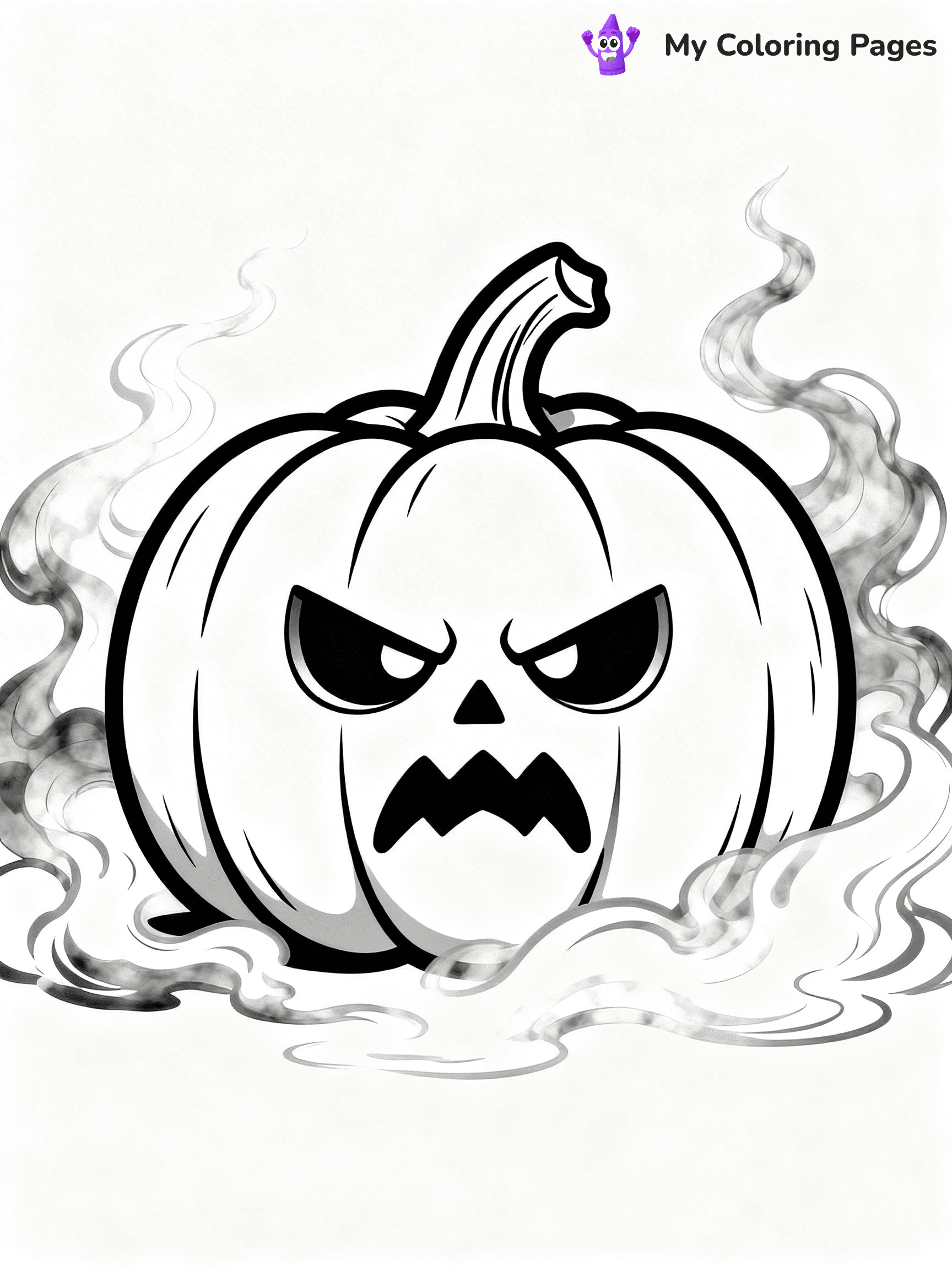 Scary Pumpkin Coloring Pages - 16