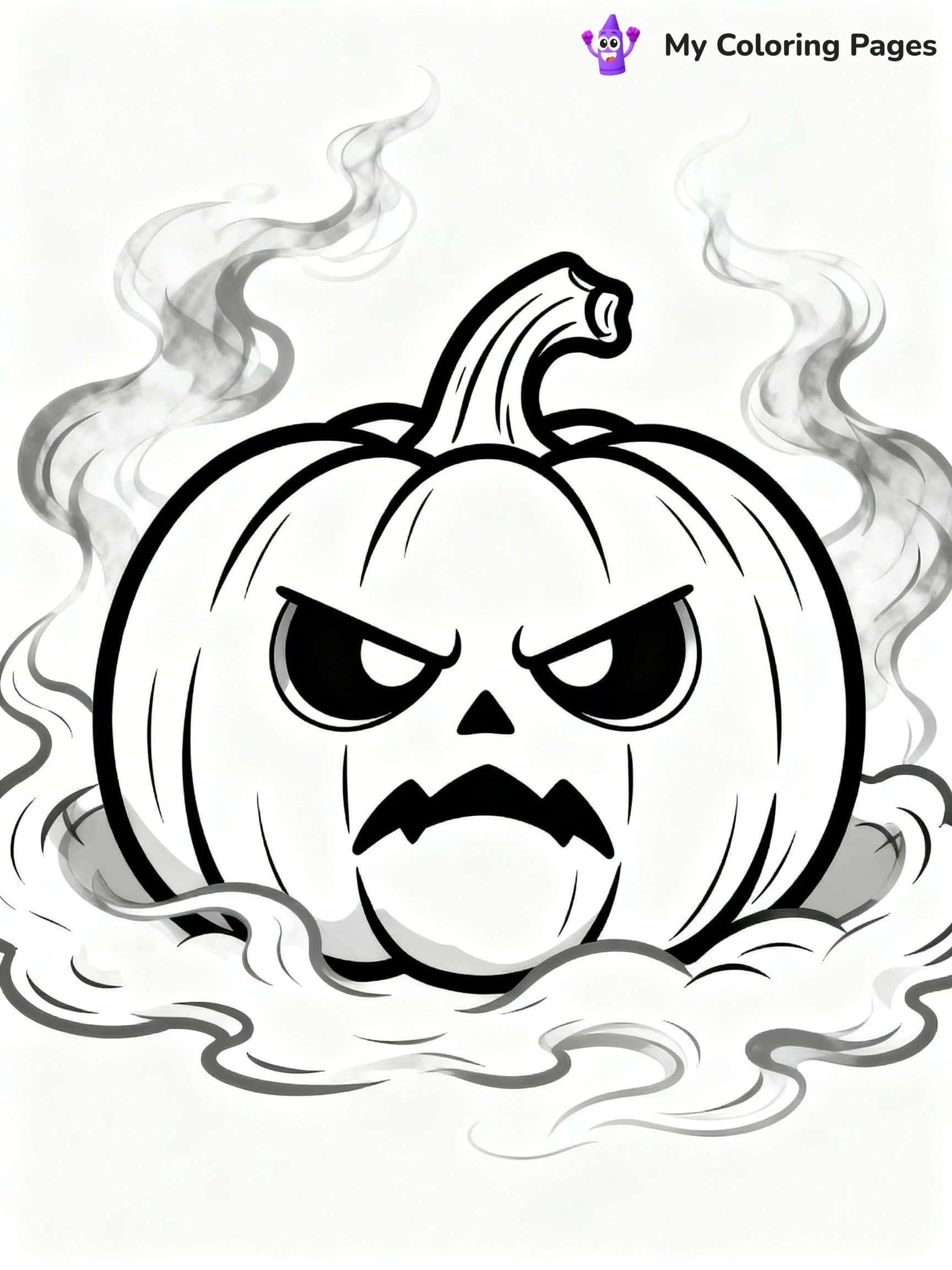 Scary Pumpkin Coloring Pages - 15