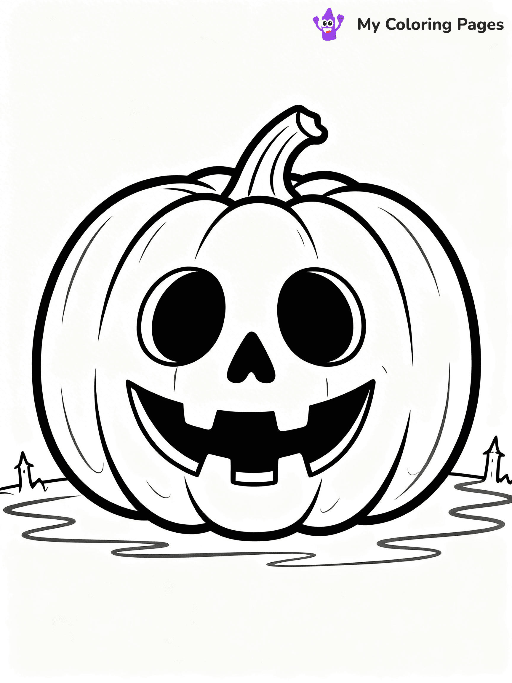 Scary Pumpkin Coloring Pages - 14