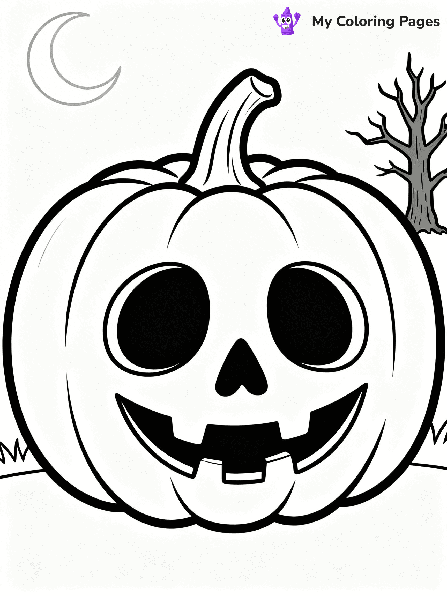 Scary Pumpkin Coloring Pages - 7