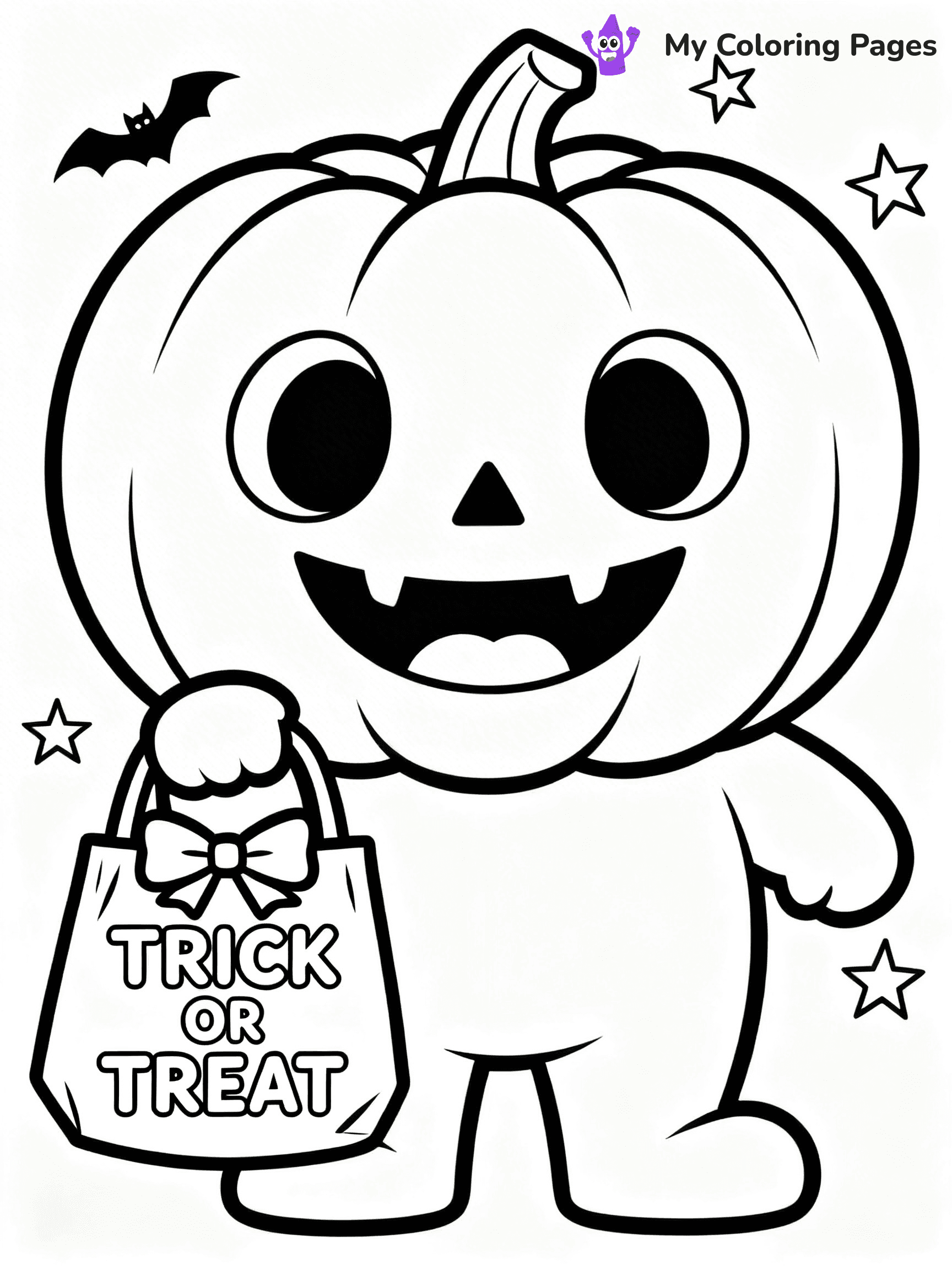 Scary Pumpkin Coloring Pages - 4