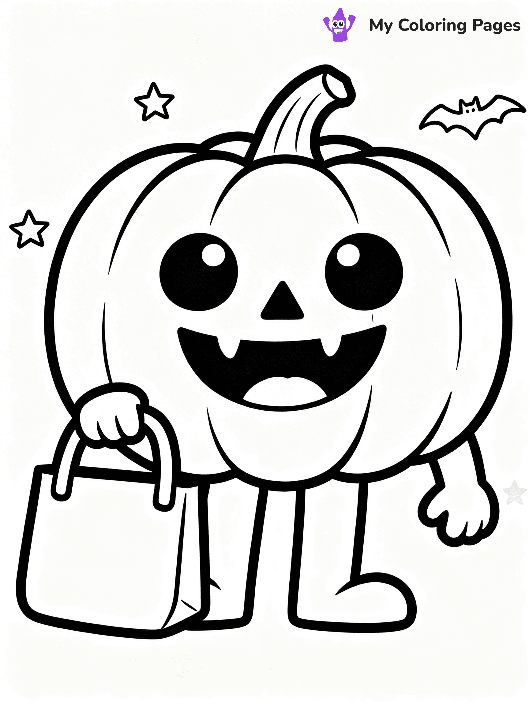 Scary Pumpkin Coloring Pages - 1