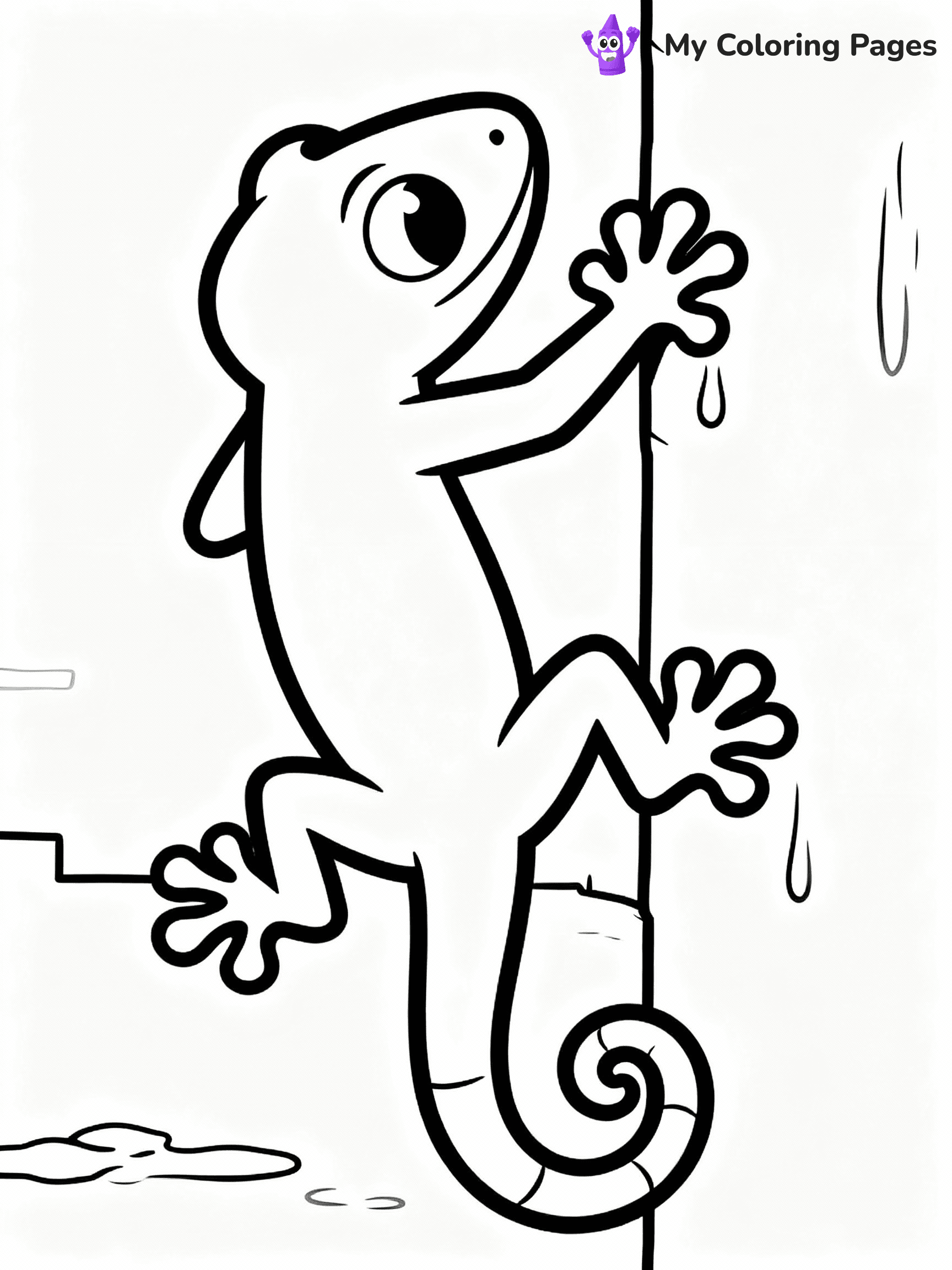 Lizard Coloring Pages - 7