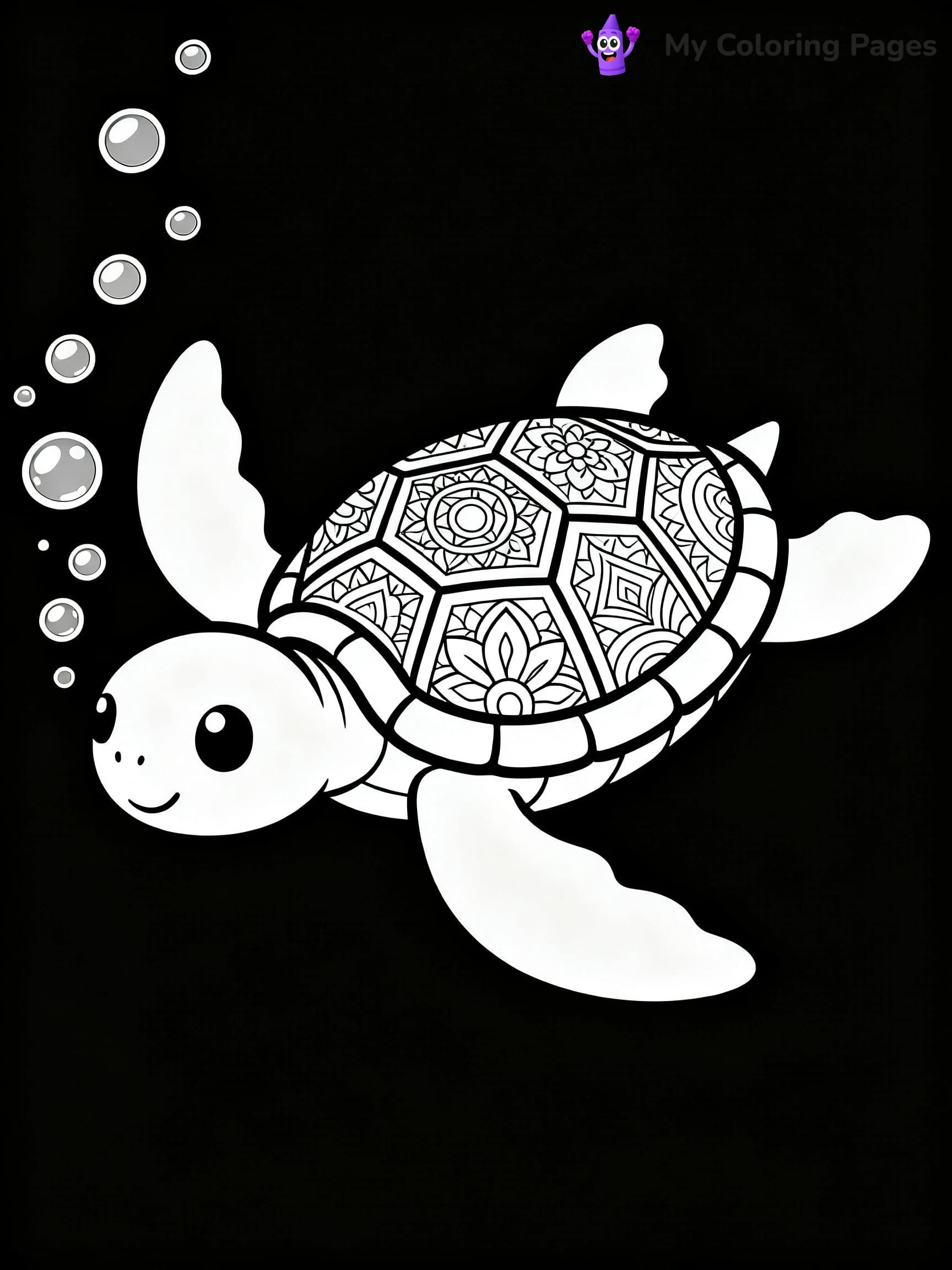 Mandala Turtle Coloring Pages - 20