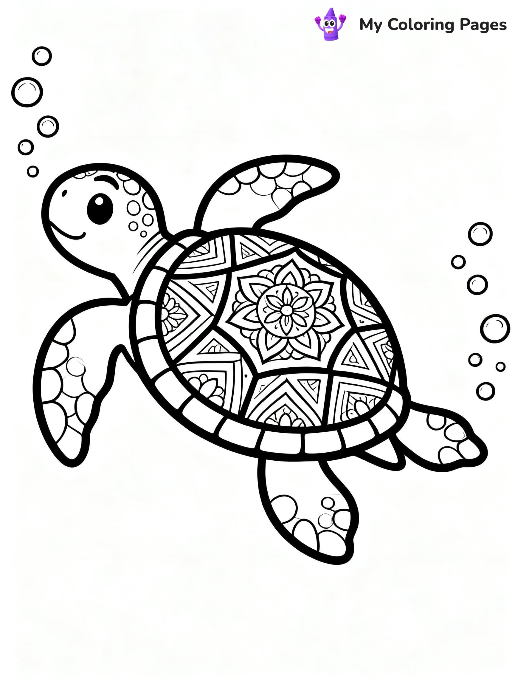 Mandala Turtle Coloring Pages - 18
