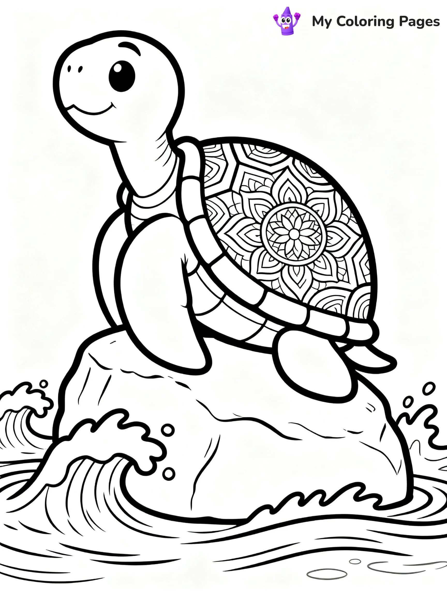 Mandala Turtle Coloring Pages - 8