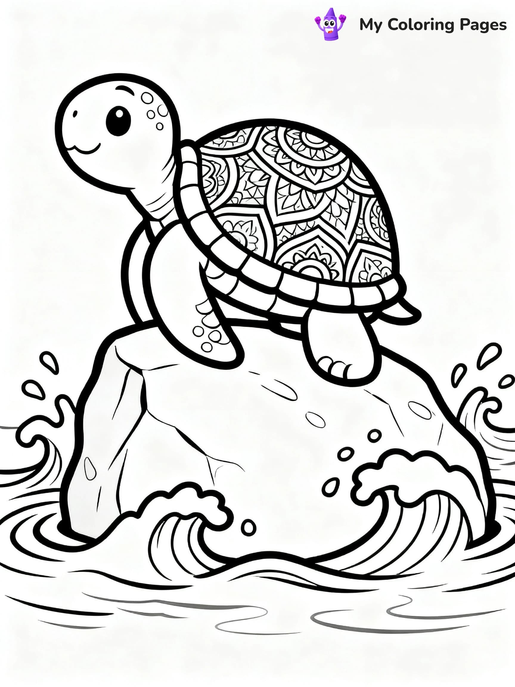 Mandala Turtle Coloring Pages - 7