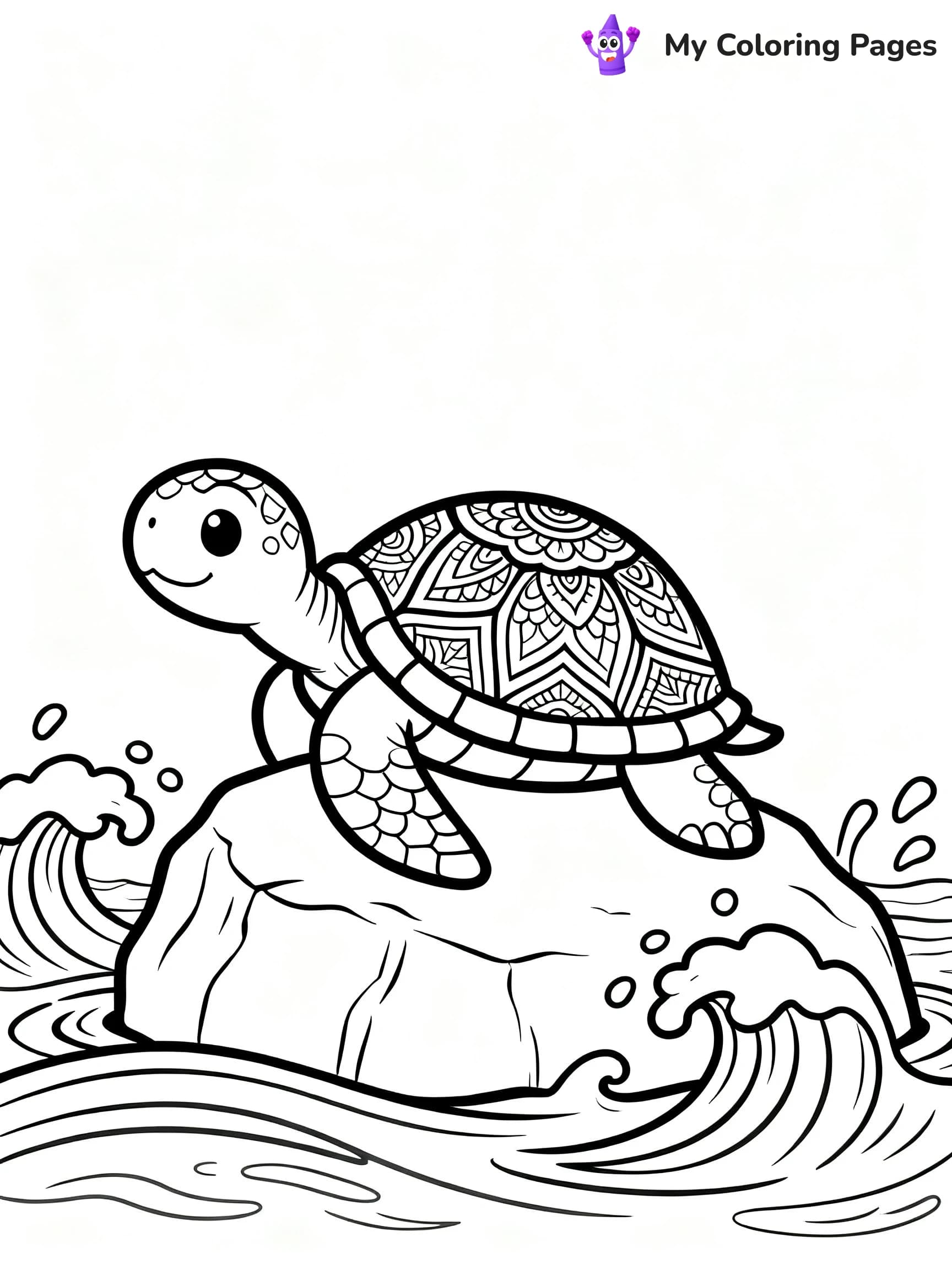 Mandala Turtle Coloring Pages - 6