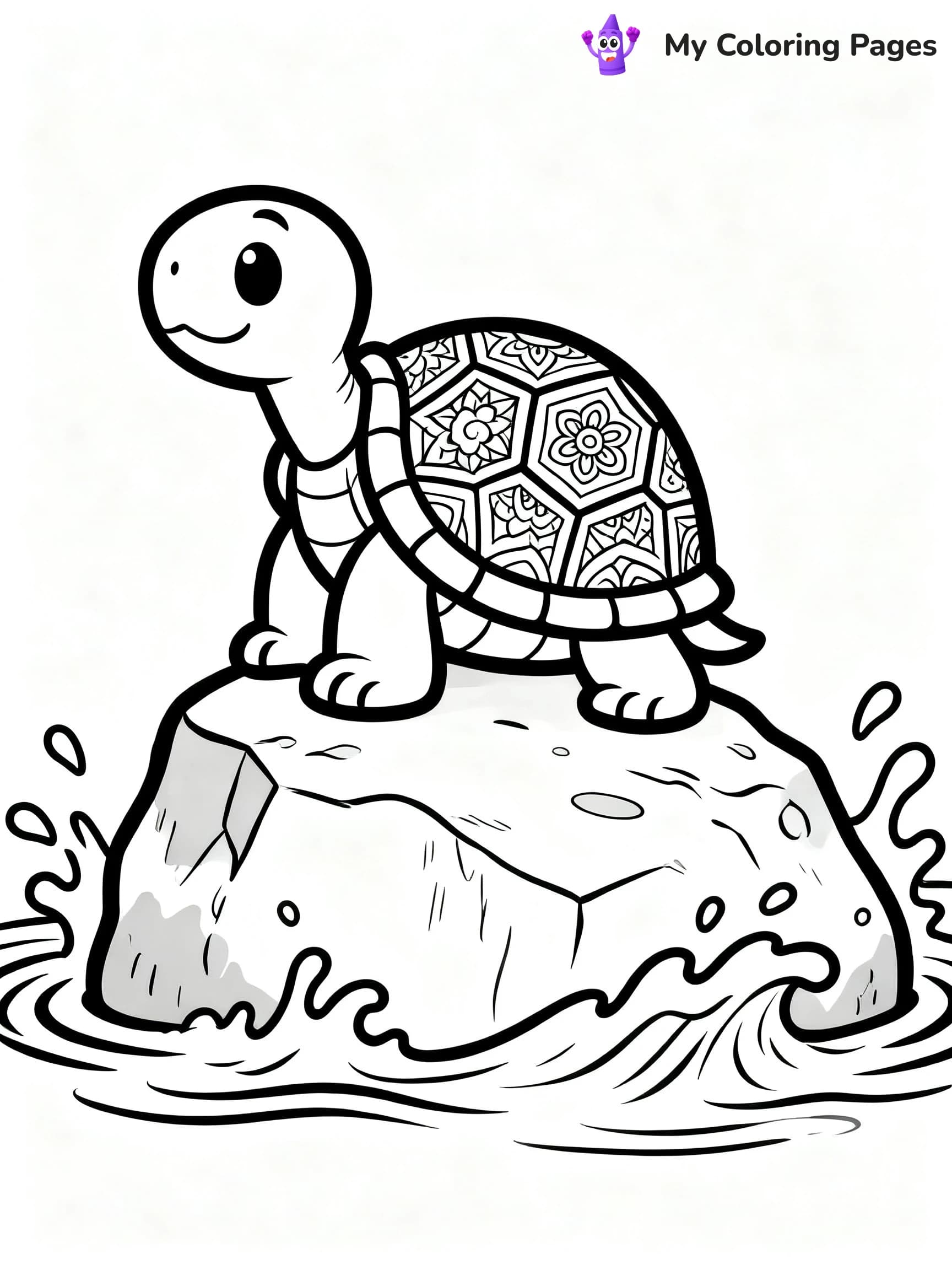 Mandala Turtle Coloring Pages - 4