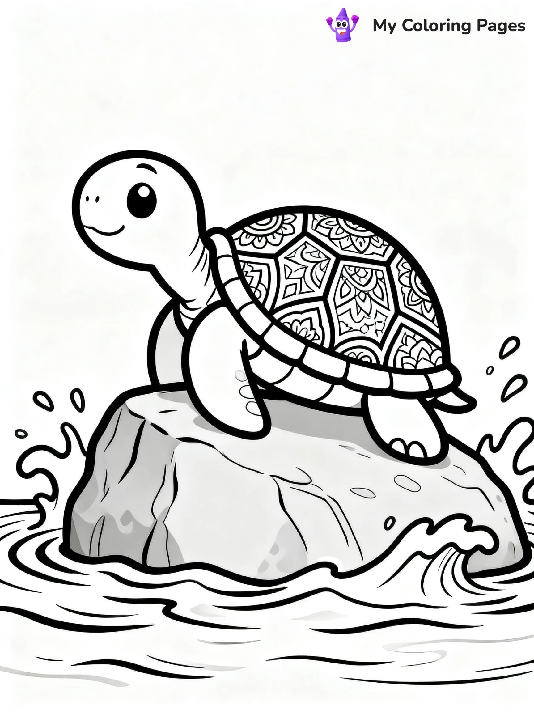 Mandala Turtle Coloring Pages - 3