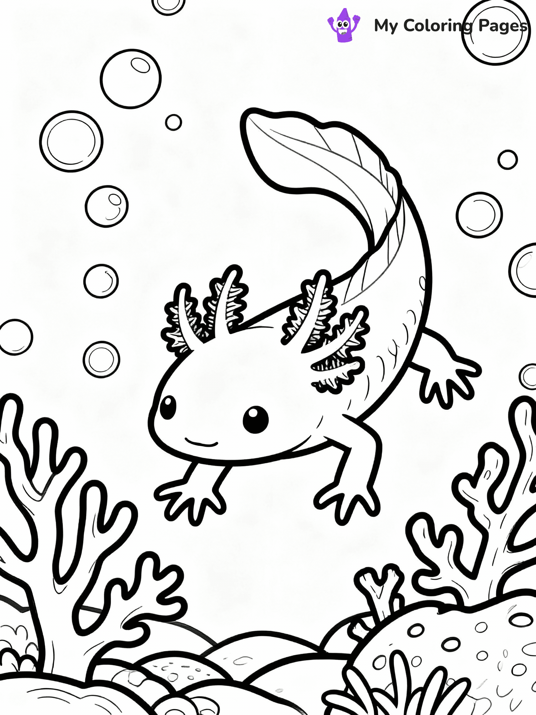 ⚠️ CRITICAL REQUIREMENT - ABSOLUTE BLACK AND WHITE ONLY ⚠️
This MUST be a BLACK AND WHITE line drawing ONLY. NO COLORS whatsoever.
- ONLY pure black lines (#000000) on pure white background (#FFFFFF)
- ABSOLUTELY NO colors, NO shading, NO gradients, NO grayscale
- If there are ANY colors in the output, the image is REJECTED
- This is a COLORING PAGE - meant to be COLORED IN by children
- The output must be UNCOLORED line art ready for coloring
⚠️ SUBJECT TO DRAW: Underwater axolotl exploring coral reef, surrounded by bubbles, detailed line art style
(REMEMBER: Output must be BLACK AND WHITE line art only, NOT colored!)
# COLORING PAGE: BLACK OUTLINES ONLY - WHITE BACKGROUND MANDATORY
Create a **coloring book page** using EXACTLY two values: black lines, white space.
## NON-NEGOTIABLE BINARY RULES
- **ONLY #000000 (black) and #FFFFFF (white)** - NO other values exist
- **EVERY PIXEL = BLACK OR WHITE** - no gray/shading/antialiasing
- **WHITE BACKGROUND MANDATORY** - entire canvas stays white
- **ALL SHAPES HOLLOW** - everything is empty outlines waiting to be colored
- **FORBIDDEN:** fills, shading, gradients, patterns, textures, colors
- **NO SOLID REGIONS** - if it's not a thin line, it's wrong
## Universal Line Standards
- Black outlines ONLY - thin, uniform weight
- Every shape completely empty inside
- Closed contours suitable for coloring
- Simple flat illustration - zero depth/3D/realism
- **Style:** Whimsical Doodle Art Alley - rounded, friendly outlines (unless specified)
## Everything = Outline Only
- Characters/animals: hollow shapes
- Objects/clothing: empty contours
- Backgrounds/scenery: line work only
- Natural elements: outlined forms
- Dark/night areas: don't exist (use outlined symbols)
- Textures/patterns: convert to simple lines
## The Test
Can a child color EVERY white space with crayons? If any area is pre-filled/shaded/gray or colored in, it FAILS. Every shape must be waiting to receive color.
**FINAL OUTPUT**: Binary coloring page. Black lines define shapes. White spaces ready for coloring. Nothing else exists. No exceptions. Print-ready.
⚠️ FINAL REMINDER: Draw the subject "Underwater axolotl exploring coral reef, surrounded by bubbles, detailed line art style" as BLACK AND WHITE line art. Zero colors in output.