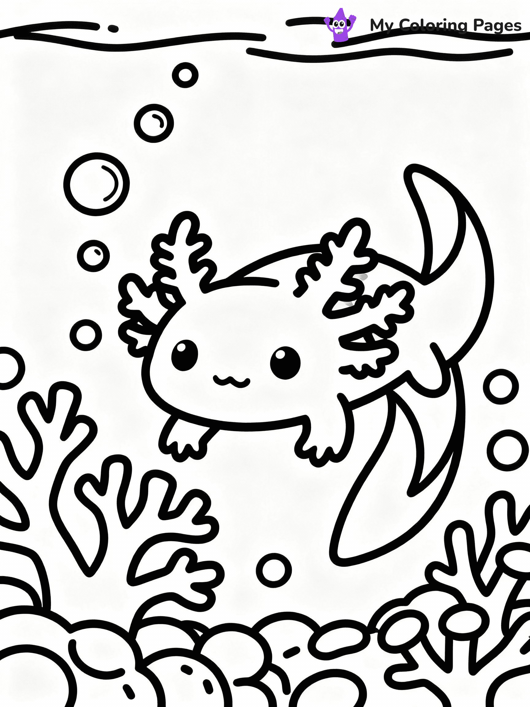 ⚠️ CRITICAL REQUIREMENT - ABSOLUTE BLACK AND WHITE ONLY ⚠️
This MUST be a BLACK AND WHITE line drawing ONLY. NO COLORS whatsoever.
- ONLY pure black lines (#000000) on pure white background (#FFFFFF)
- ABSOLUTELY NO colors, NO shading, NO gradients, NO grayscale
- If there are ANY colors in the output, the image is REJECTED
- This is a COLORING PAGE - meant to be COLORED IN by children
- The output must be UNCOLORED line art ready for coloring
⚠️ SUBJECT TO DRAW: Underwater axolotl exploring coral reef, surrounded by bubbles, detailed line art style
(REMEMBER: Output must be BLACK AND WHITE line art only, NOT colored!)
# COLORING PAGE: BLACK OUTLINES ONLY - WHITE BACKGROUND MANDATORY
Create a **coloring book page** using EXACTLY two values: black lines, white space.
## NON-NEGOTIABLE BINARY RULES
- **ONLY #000000 (black) and #FFFFFF (white)** - NO other values exist
- **EVERY PIXEL = BLACK OR WHITE** - no gray/shading/antialiasing
- **WHITE BACKGROUND MANDATORY** - entire canvas stays white
- **ALL SHAPES HOLLOW** - everything is empty outlines waiting to be colored
- **FORBIDDEN:** fills, shading, gradients, patterns, textures, colors
- **NO SOLID REGIONS** - if it's not a thin line, it's wrong
## Universal Line Standards
- Black outlines ONLY - thin, uniform weight
- Every shape completely empty inside
- Closed contours suitable for coloring
- Simple flat illustration - zero depth/3D/realism
- **Style:** Whimsical Doodle Art Alley - rounded, friendly outlines (unless specified)
## Everything = Outline Only
- Characters/animals: hollow shapes
- Objects/clothing: empty contours
- Backgrounds/scenery: line work only
- Natural elements: outlined forms
- Dark/night areas: don't exist (use outlined symbols)
- Textures/patterns: convert to simple lines
## The Test
Can a child color EVERY white space with crayons? If any area is pre-filled/shaded/gray or colored in, it FAILS. Every shape must be waiting to receive color.
**FINAL OUTPUT**: Binary coloring page. Black lines define shapes. White spaces ready for coloring. Nothing else exists. No exceptions. Print-ready.
⚠️ FINAL REMINDER: Draw the subject "Underwater axolotl exploring coral reef, surrounded by bubbles, detailed line art style" as BLACK AND WHITE line art. Zero colors in output.