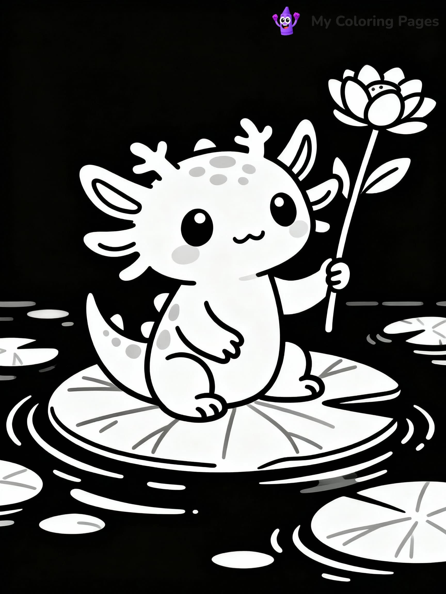 Axolotl Coloring Pages - 22