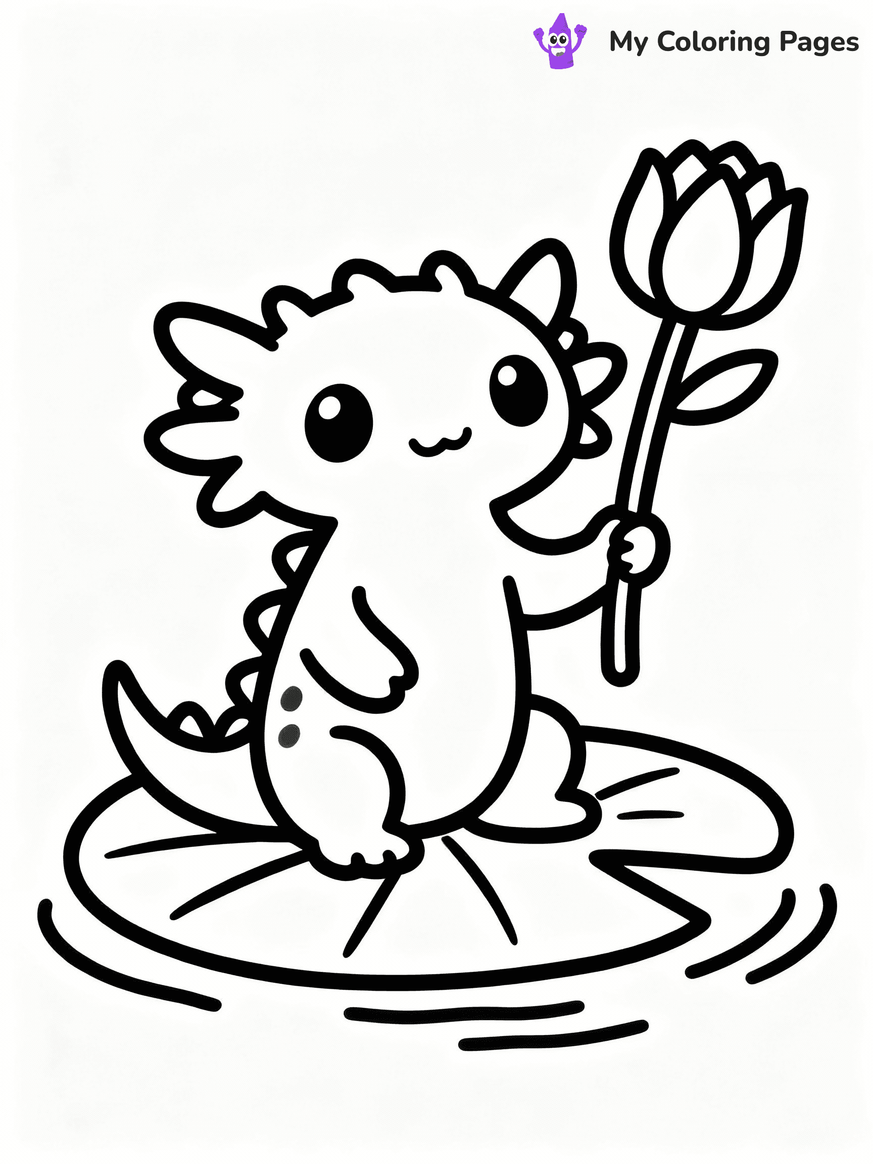 ⚠️ CRITICAL REQUIREMENT - ABSOLUTE BLACK AND WHITE ONLY ⚠️
This MUST be a BLACK AND WHITE line drawing ONLY. NO COLORS whatsoever.
- ONLY pure black lines (#000000) on pure white background (#FFFFFF)
- ABSOLUTELY NO colors, NO shading, NO gradients, NO grayscale
- If there are ANY colors in the output, the image is REJECTED
- This is a COLORING PAGE - meant to be COLORED IN by children
- The output must be UNCOLORED line art ready for coloring
⚠️ SUBJECT TO DRAW: Kawaii axolotl sitting on a lily pad, holding a flower, cute facial expression, simple outline style
(REMEMBER: Output must be BLACK AND WHITE line art only, NOT colored!)
# COLORING PAGE: BLACK OUTLINES ONLY - WHITE BACKGROUND MANDATORY
Create a **coloring book page** using EXACTLY two values: black lines, white space.
## NON-NEGOTIABLE BINARY RULES
- **ONLY #000000 (black) and #FFFFFF (white)** - NO other values exist
- **EVERY PIXEL = BLACK OR WHITE** - no gray/shading/antialiasing
- **WHITE BACKGROUND MANDATORY** - entire canvas stays white
- **ALL SHAPES HOLLOW** - everything is empty outlines waiting to be colored
- **FORBIDDEN:** fills, shading, gradients, patterns, textures, colors
- **NO SOLID REGIONS** - if it's not a thin line, it's wrong
## Universal Line Standards
- Black outlines ONLY - thin, uniform weight
- Every shape completely empty inside
- Closed contours suitable for coloring
- Simple flat illustration - zero depth/3D/realism
- **Style:** Whimsical Doodle Art Alley - rounded, friendly outlines (unless specified)
## Everything = Outline Only
- Characters/animals: hollow shapes
- Objects/clothing: empty contours
- Backgrounds/scenery: line work only
- Natural elements: outlined forms
- Dark/night areas: don't exist (use outlined symbols)
- Textures/patterns: convert to simple lines
## The Test
Can a child color EVERY white space with crayons? If any area is pre-filled/shaded/gray or colored in, it FAILS. Every shape must be waiting to receive color.
**FINAL OUTPUT**: Binary coloring page. Black lines define shapes. White spaces ready for coloring. Nothing else exists. No exceptions. Print-ready.
⚠️ FINAL REMINDER: Draw the subject "Kawaii axolotl sitting on a lily pad, holding a flower, cute facial expression, simple outline style" as BLACK AND WHITE line art. Zero colors in output.