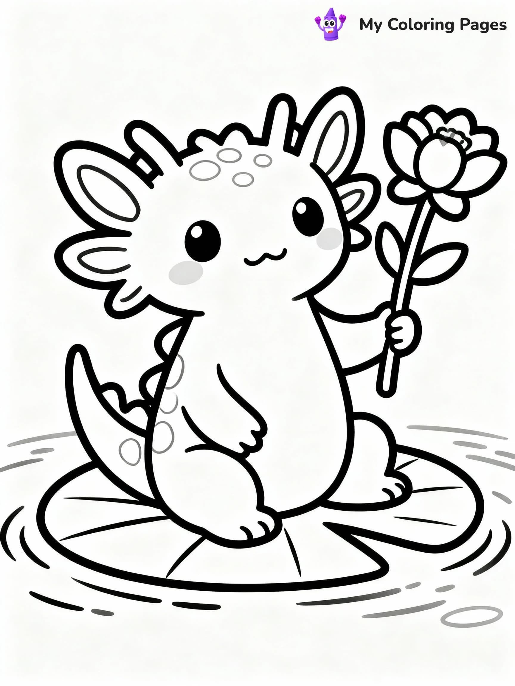 Axolotl Coloring Pages - 19