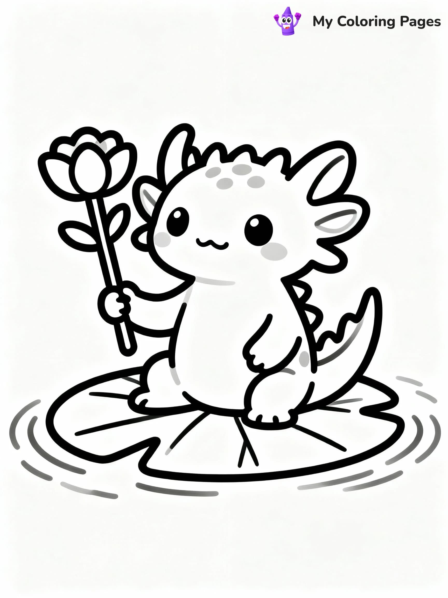 Axolotl Coloring Pages - 16