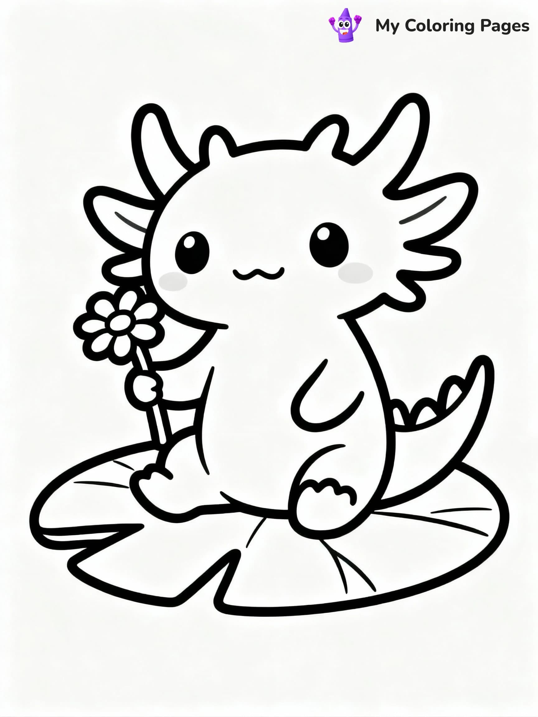 Axolotl Coloring Pages - 15