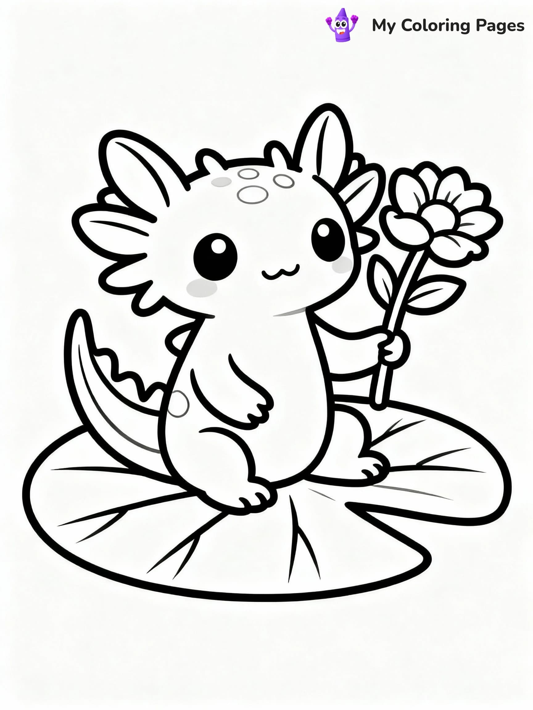 Axolotl Coloring Pages - 14