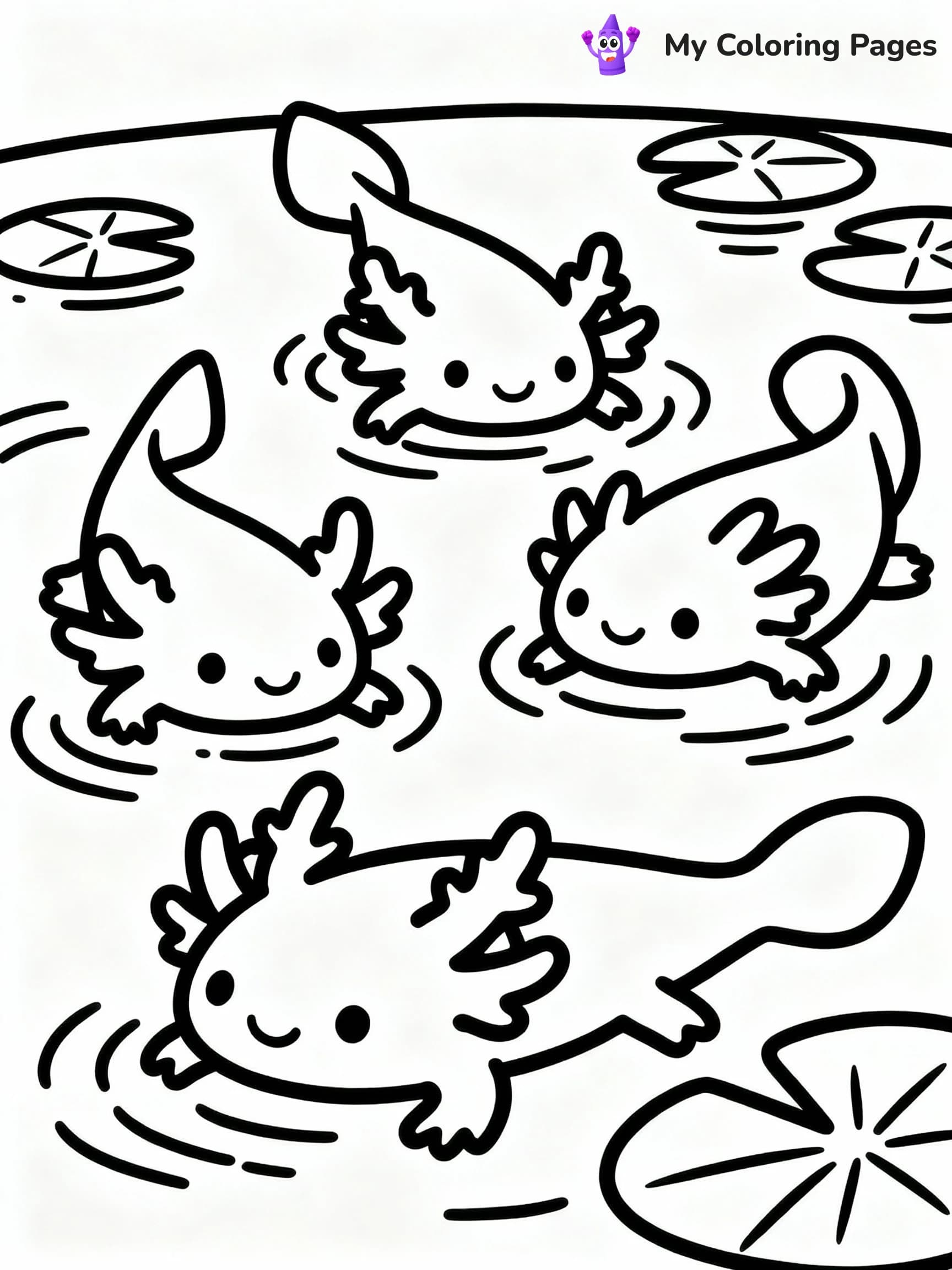 Axolotl Coloring Pages - 12