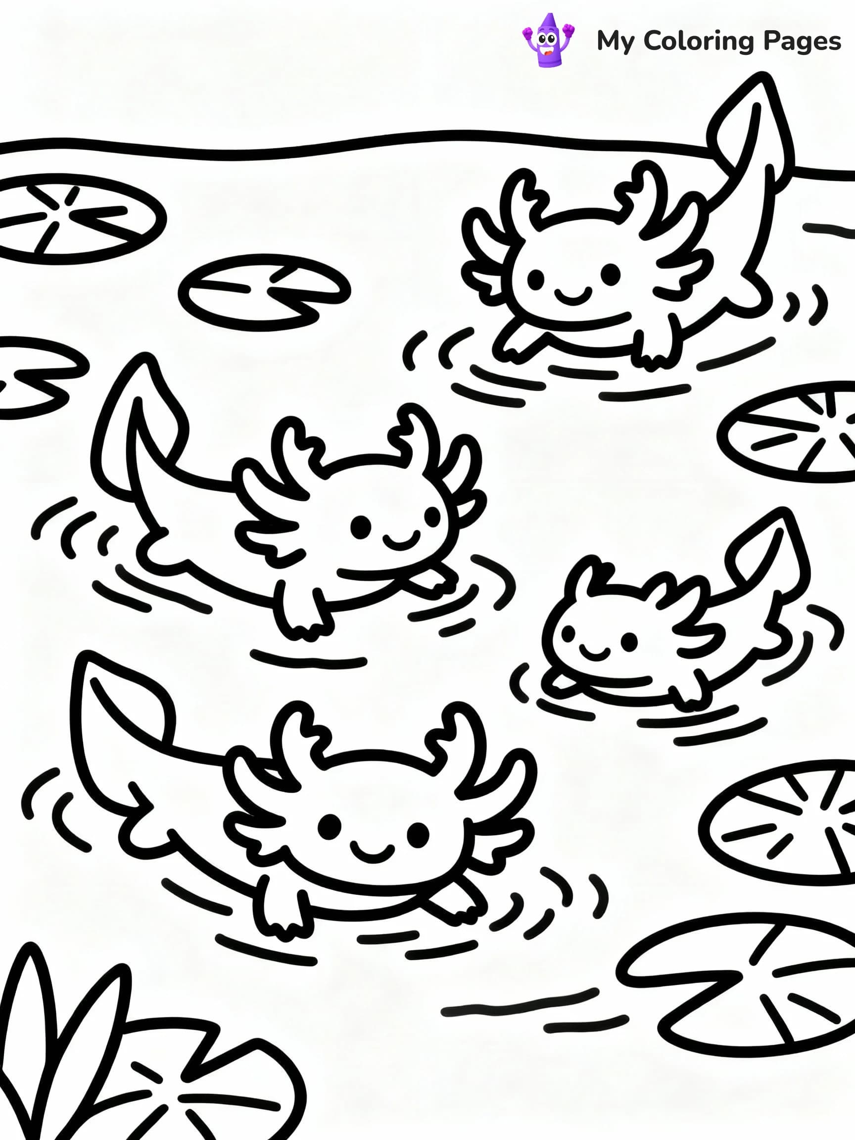 Axolotl Coloring Pages - 11
