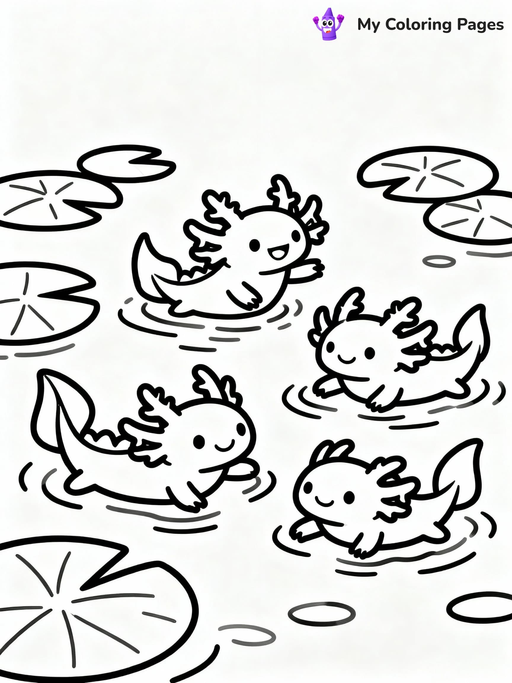 Axolotl Coloring Pages - 10