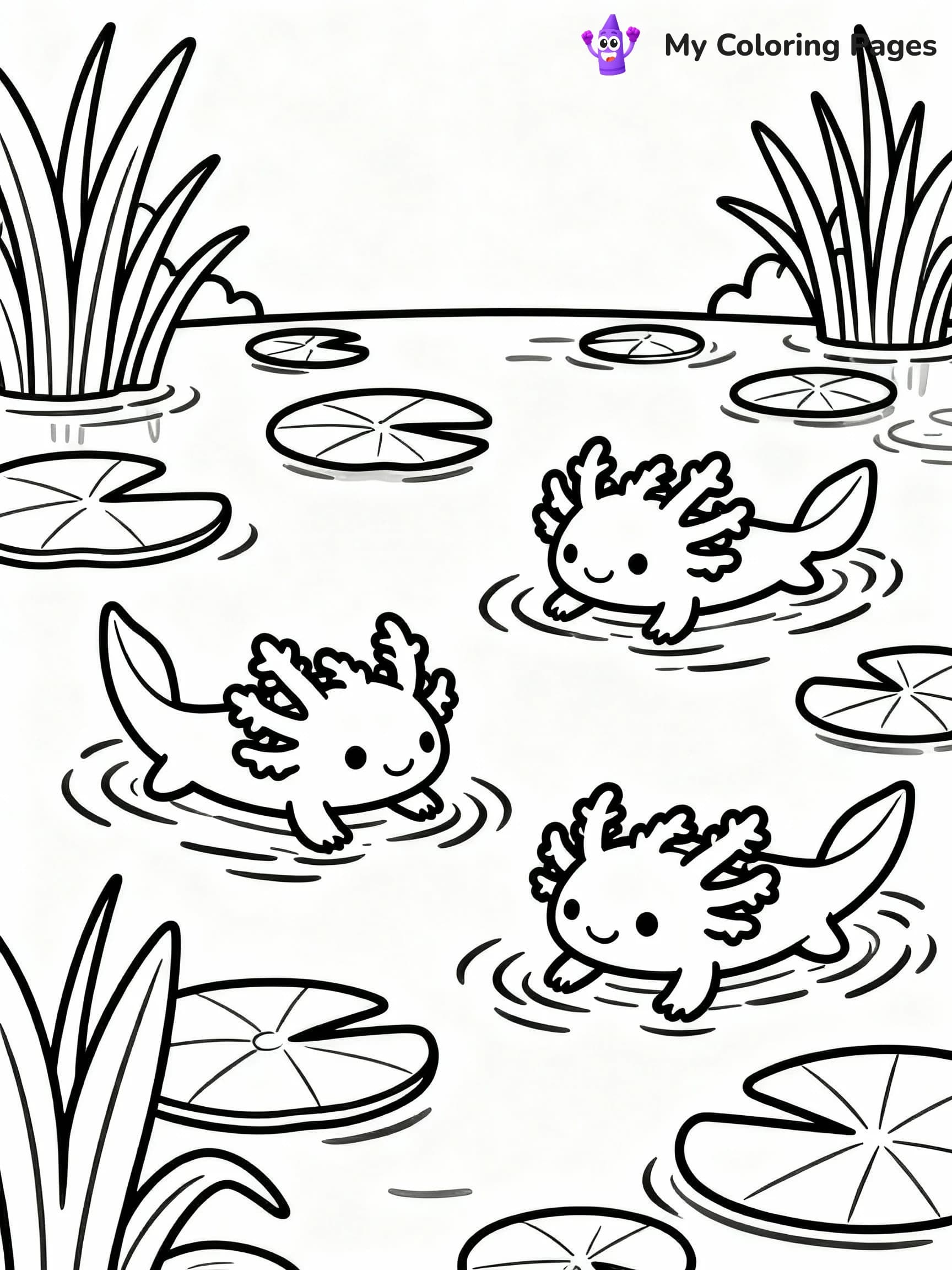 Axolotl Coloring Pages - 8