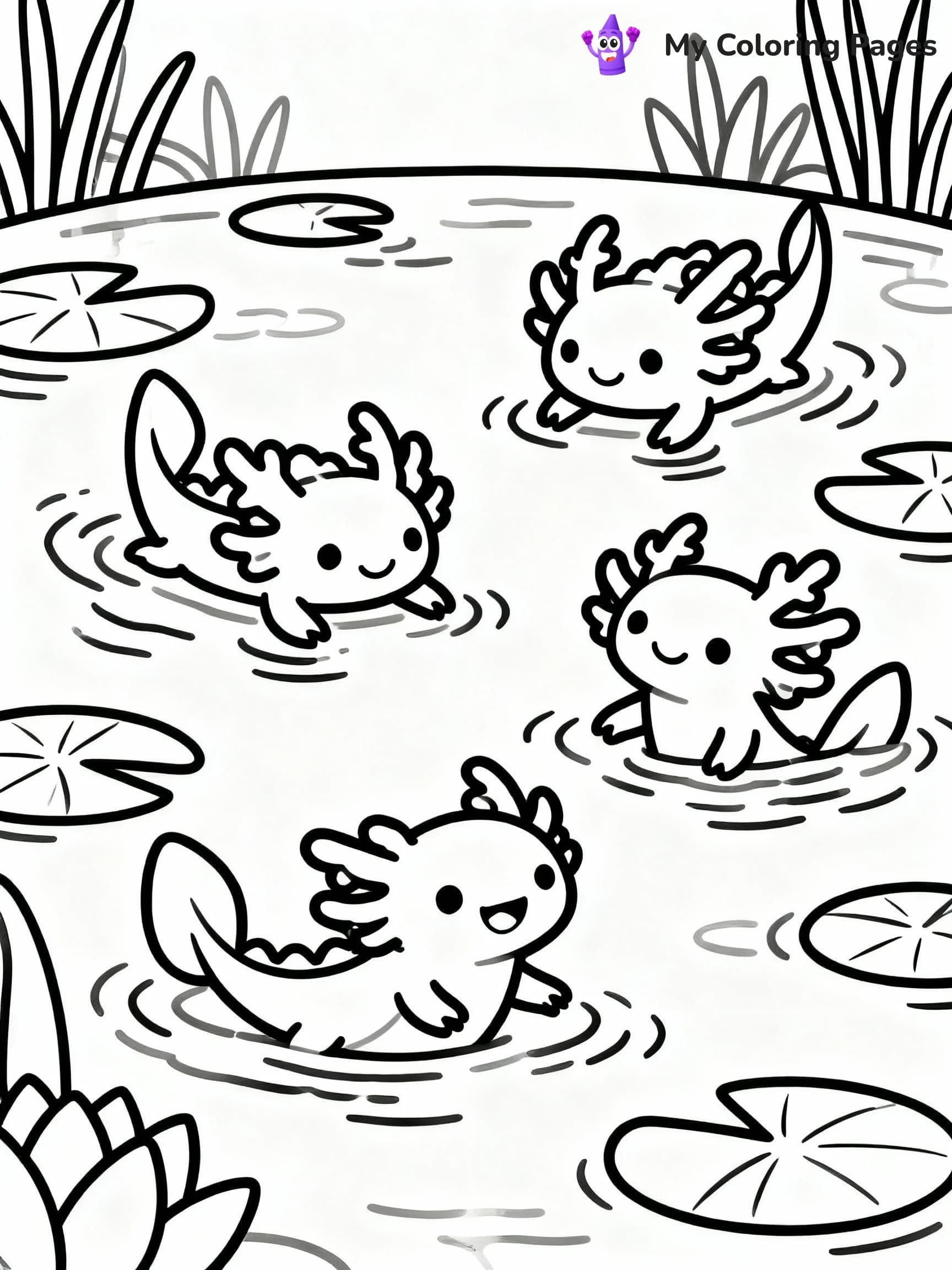 Axolotl Coloring Pages - 6