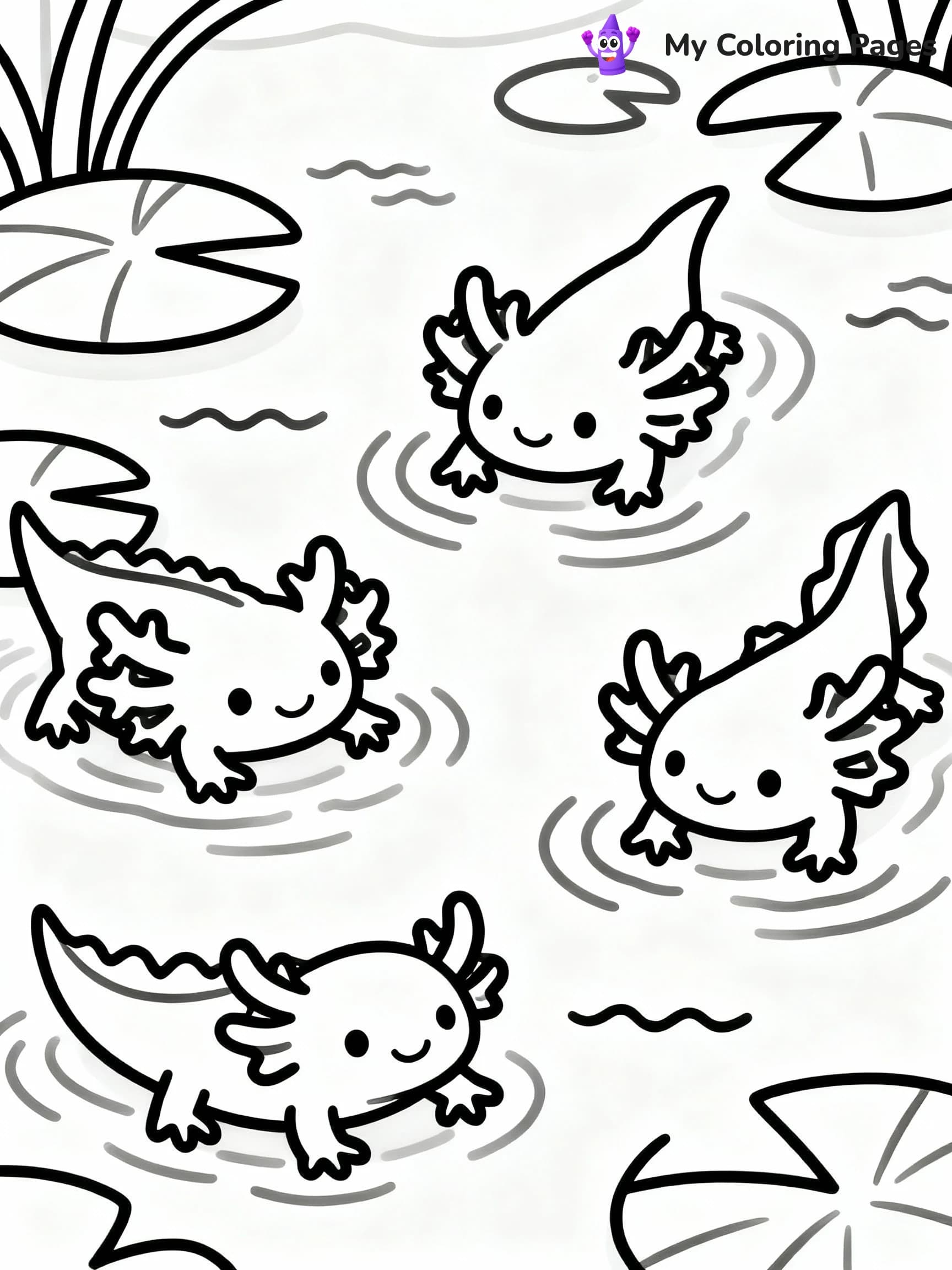 Axolotl Coloring Pages - 3