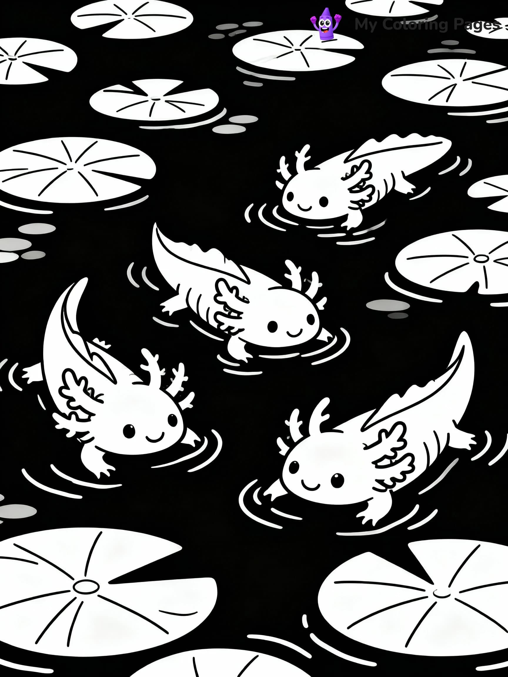Axolotl Coloring Pages - 1