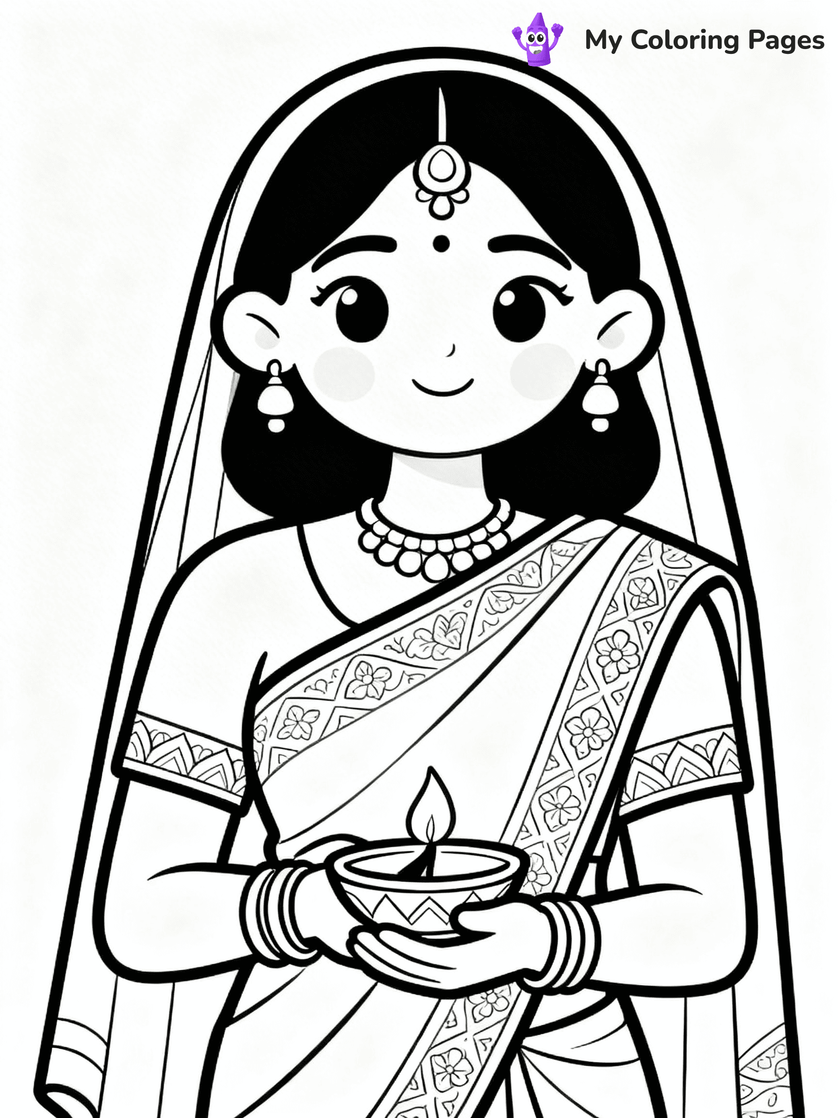 Indian Coloring Pages - 23