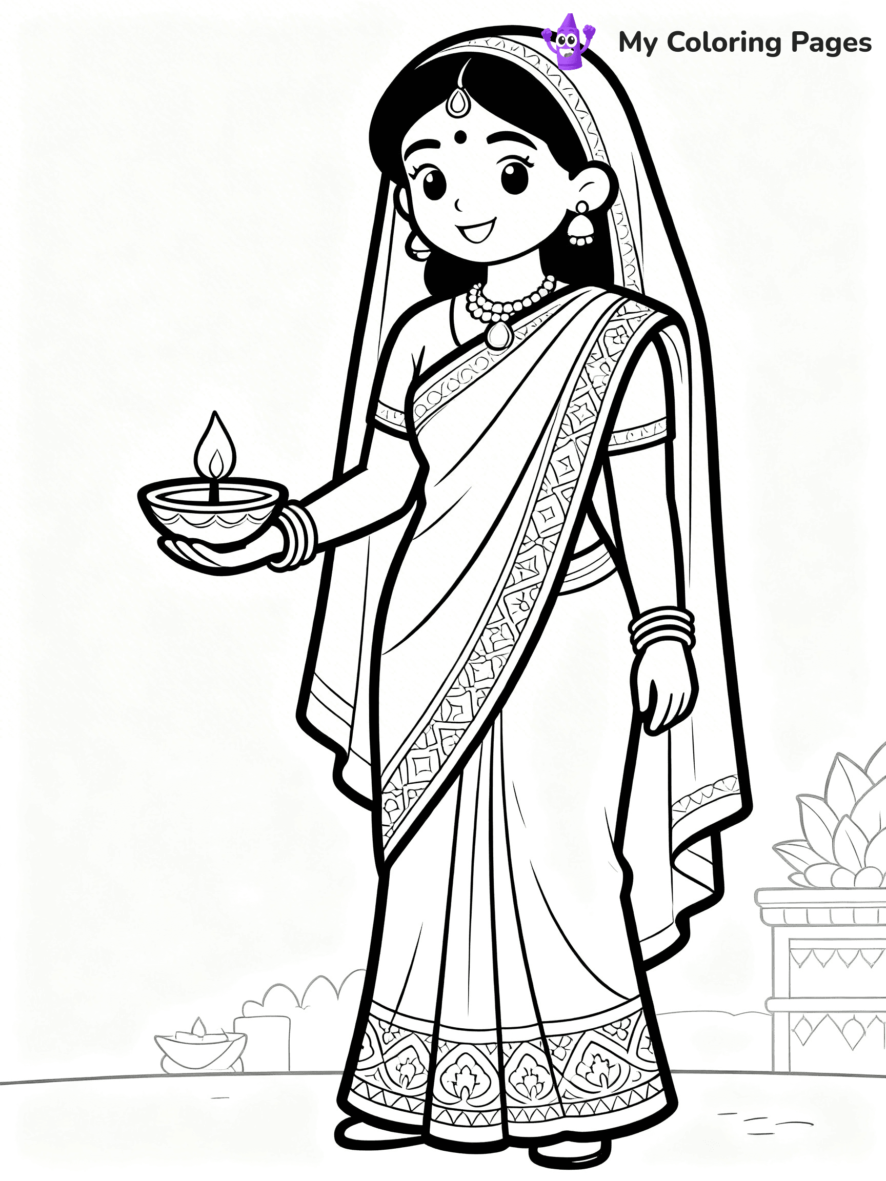 Indian Coloring Pages - 20