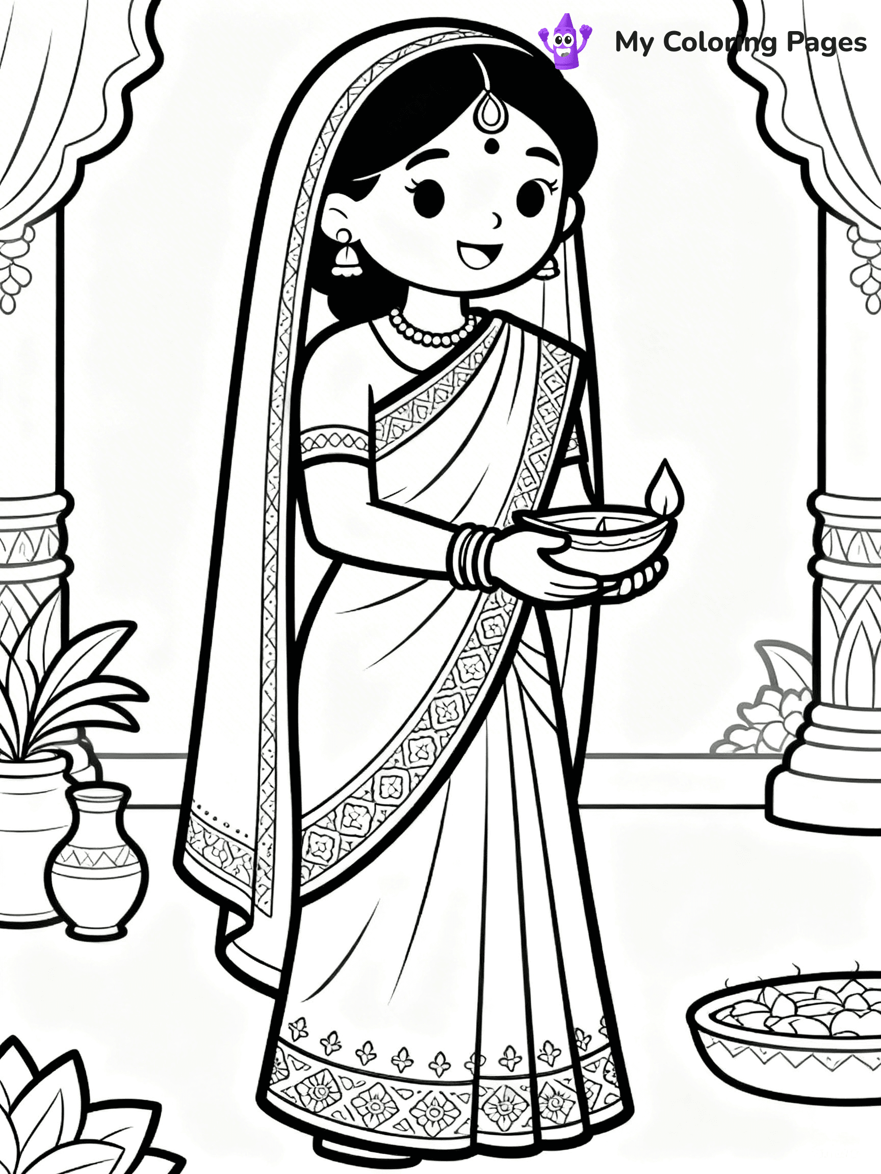 Indian Coloring Pages - 17
