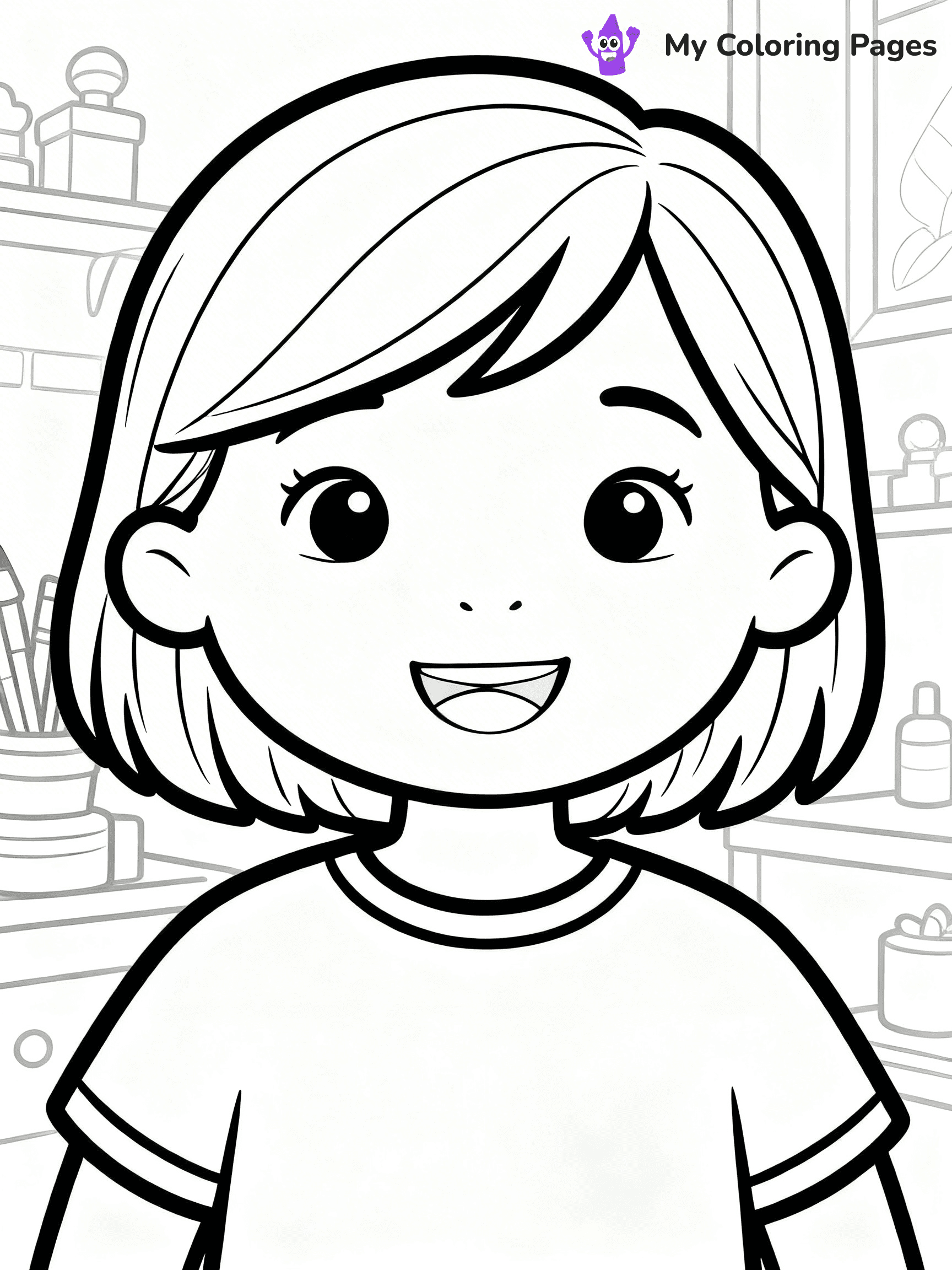 Hairstyle Coloring Pages - 68
